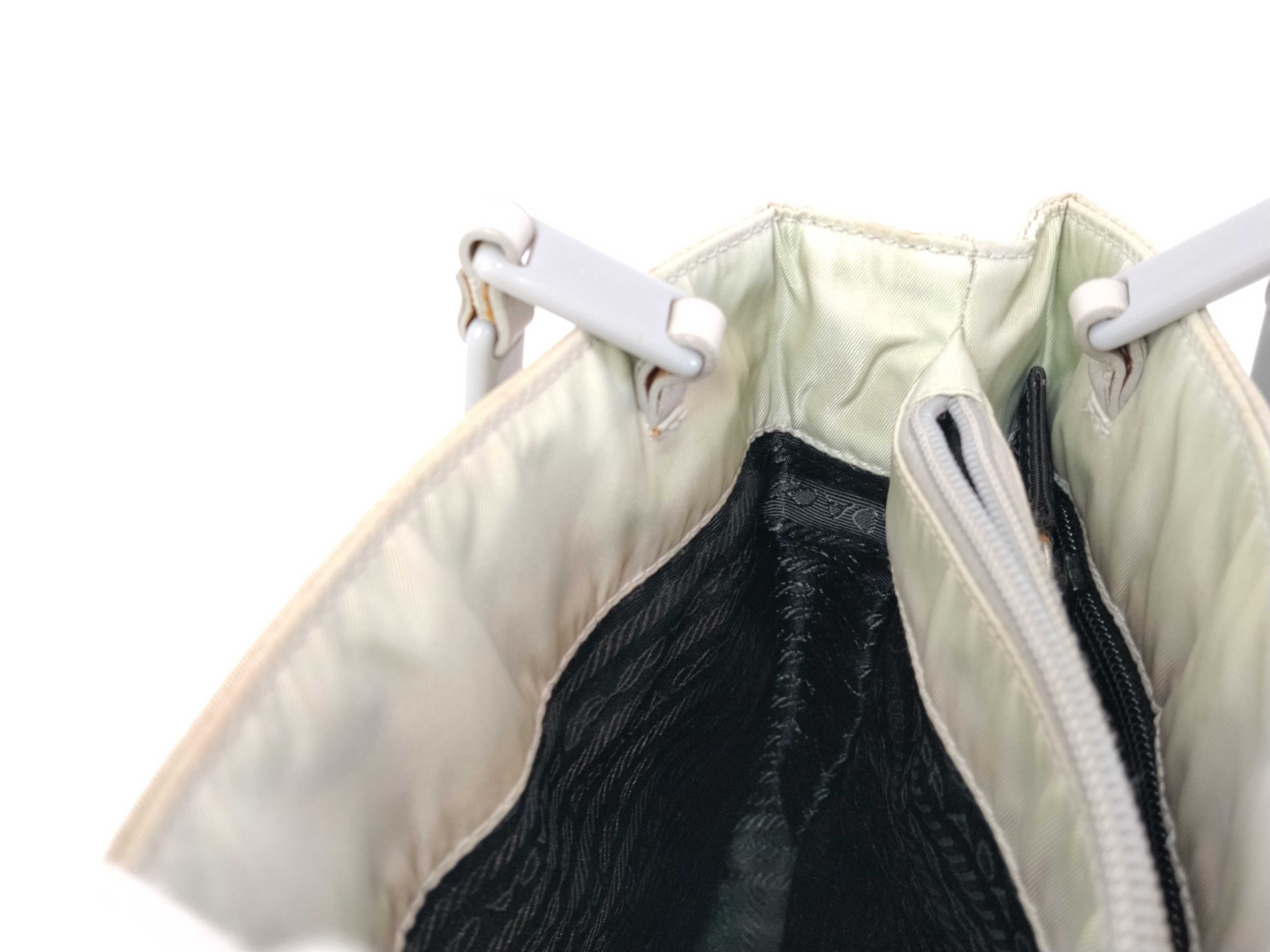 Nylon A. Prada Plastic Chain Bag Nylon Gray Handbag — view 9