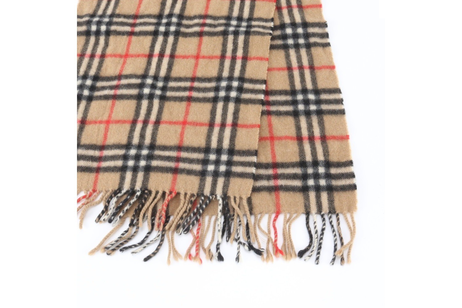Tag attached, 100% cashmere, Nova Check pattern scarf. — view 5