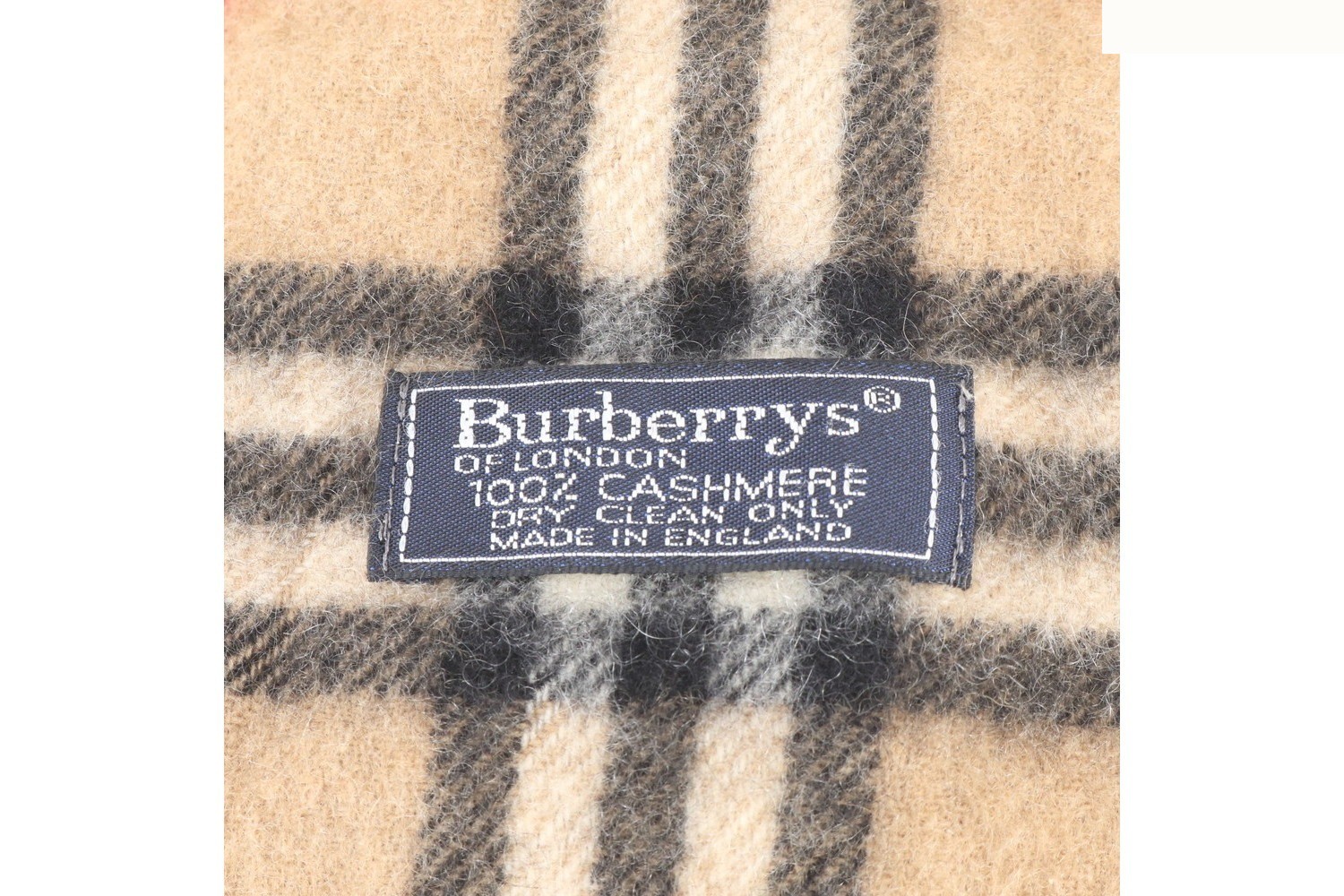 Tag attached, 100% cashmere, Nova Check pattern scarf. — view 6