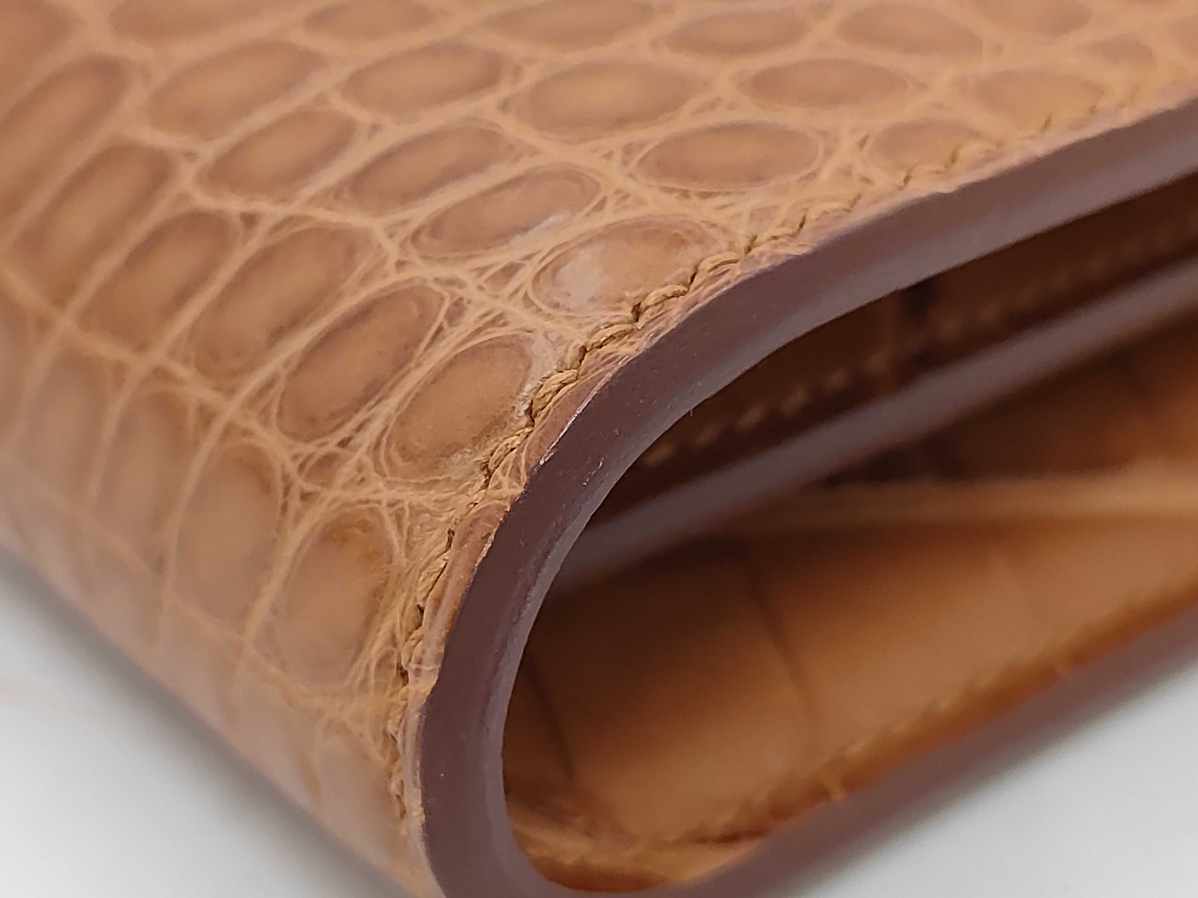 Constance Long To Go Alligator Matte Gold GP B Stamp Wallet — view 7