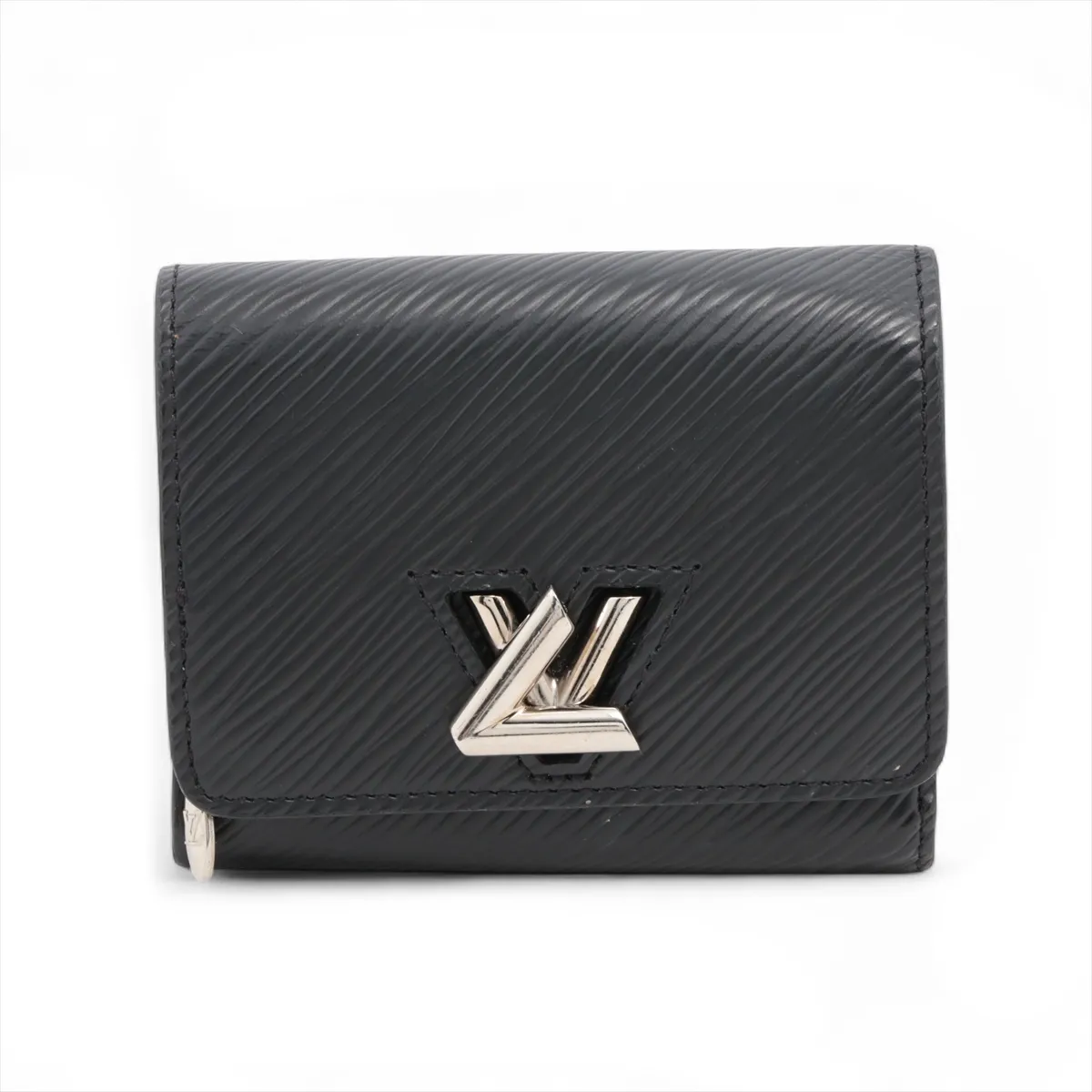 Epi Portefeuille Twist Compact XS M63322 TN4168 Noir Compact Wallet with Initials