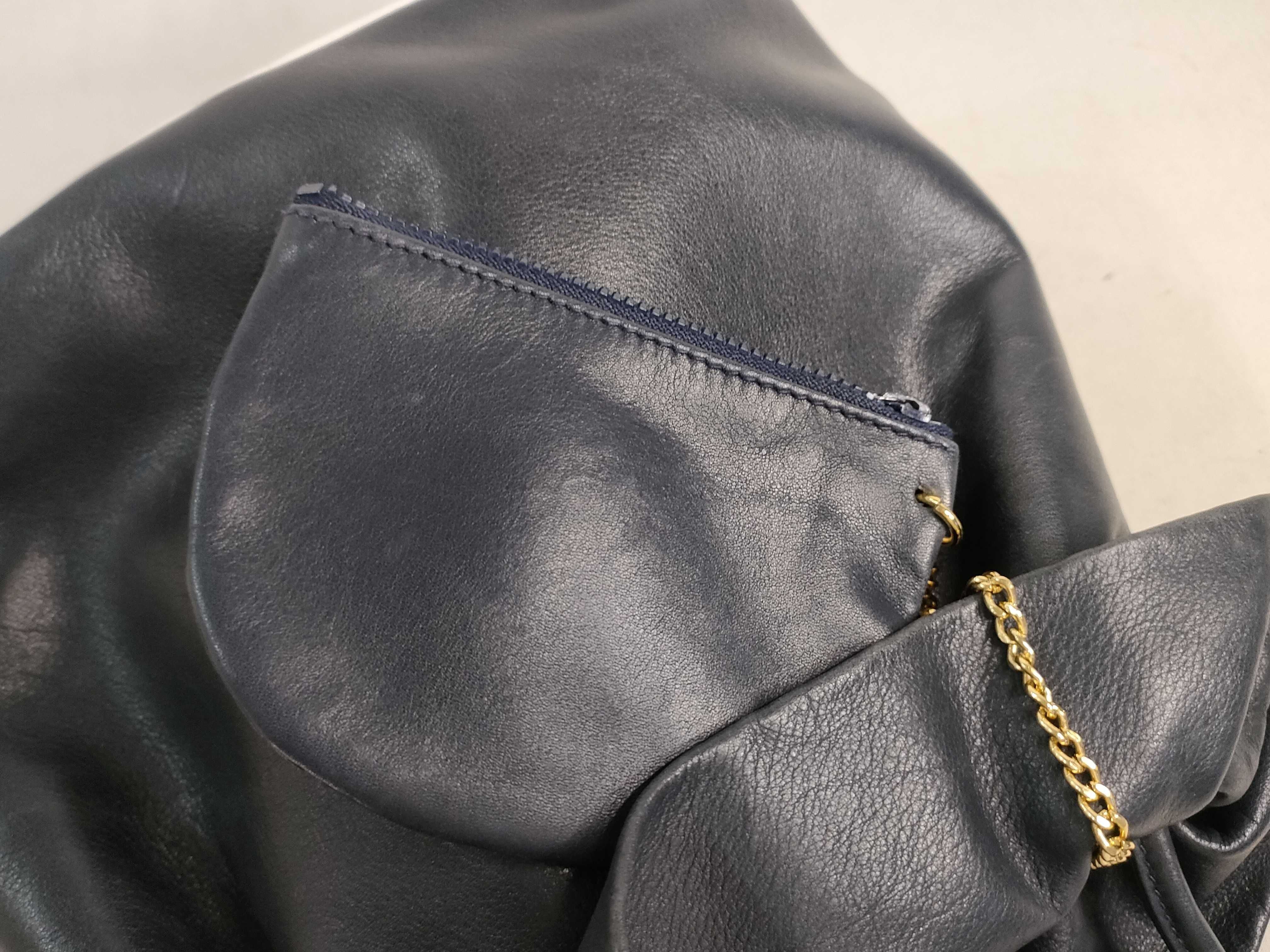 drawstring leather shoulder bag — view 13