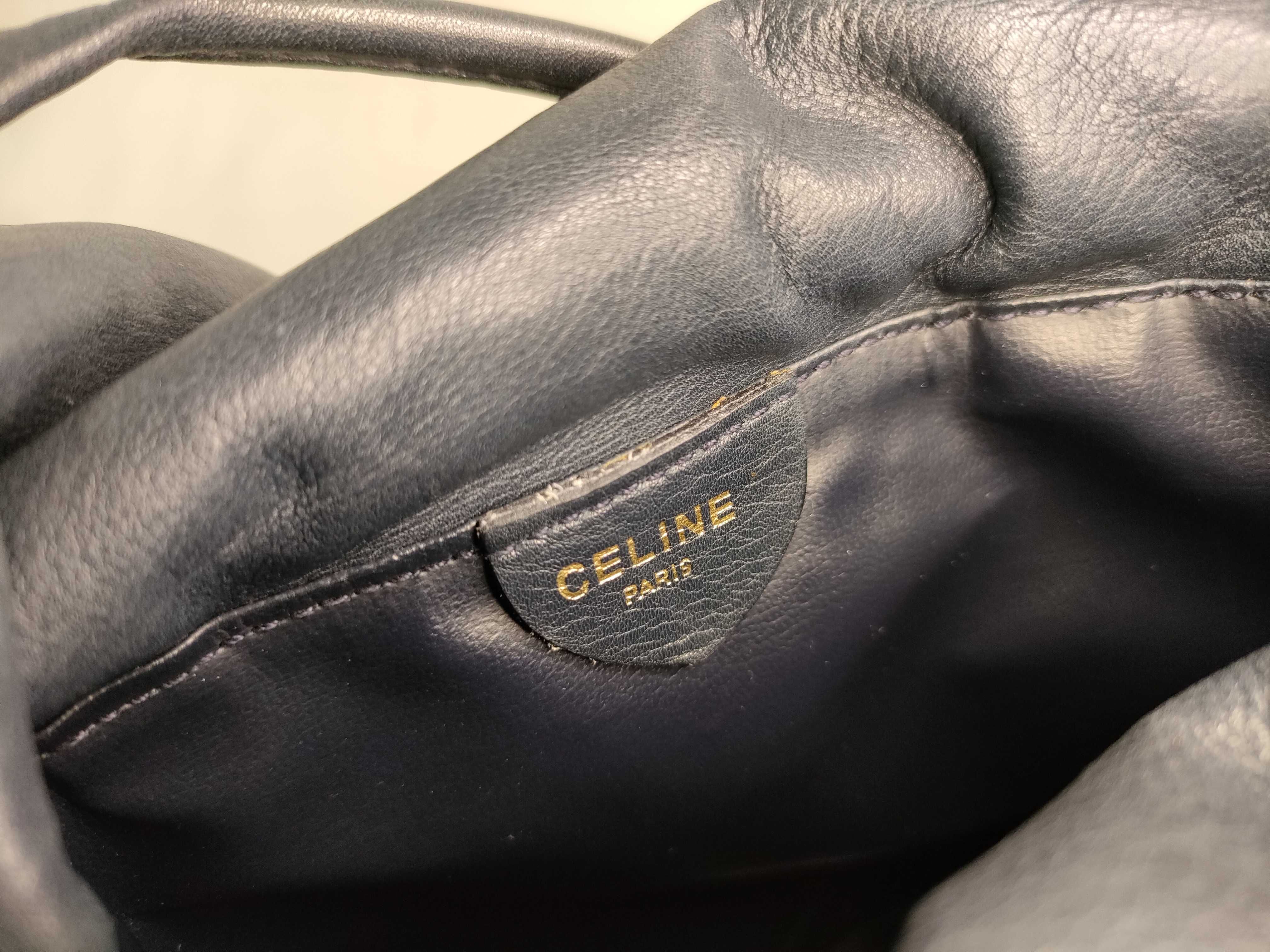 drawstring leather shoulder bag — view 10