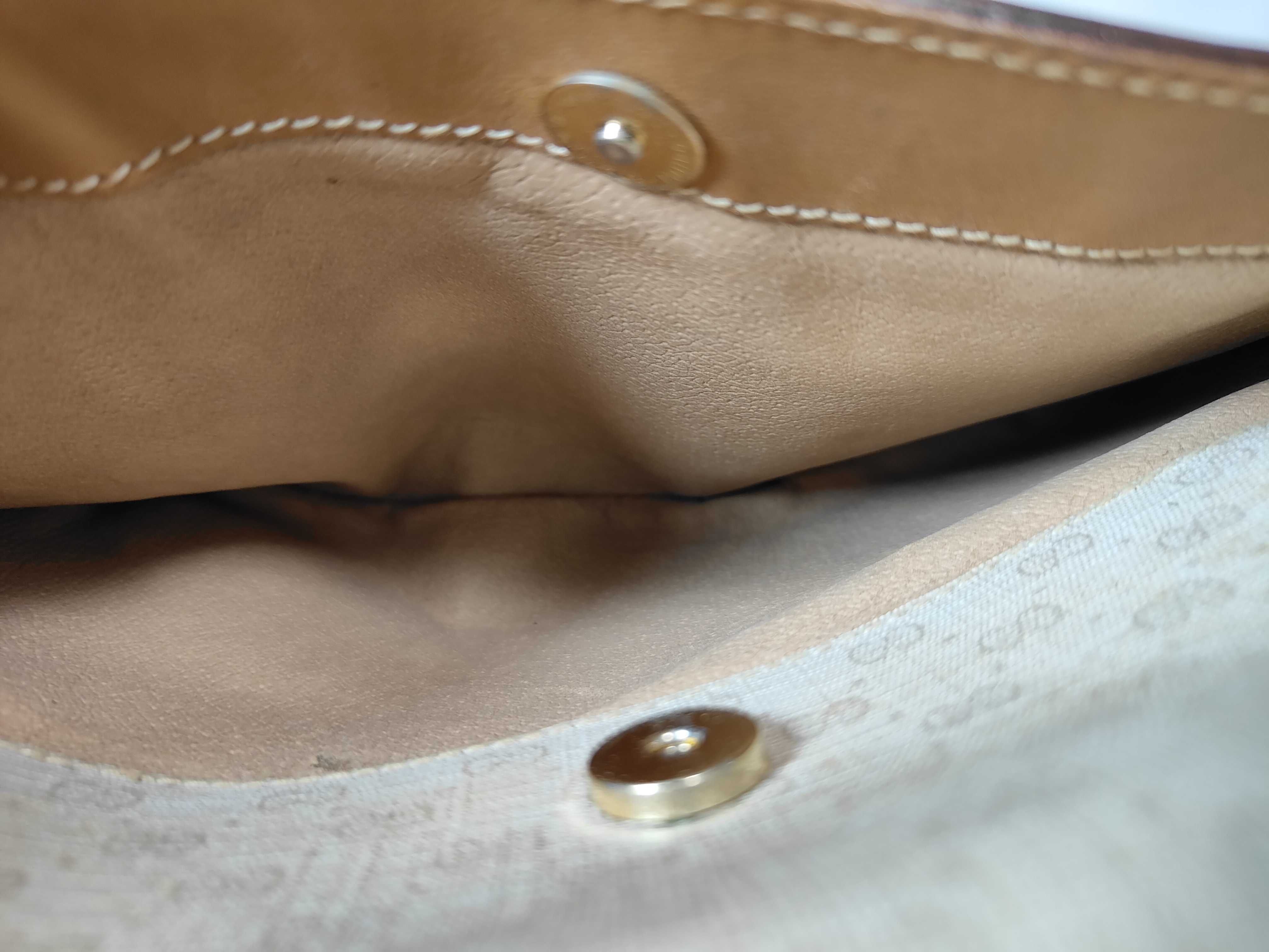 GG Plus Gucci Old Micro GG Plus PVC x Leather Shoulder Bag — view 11
