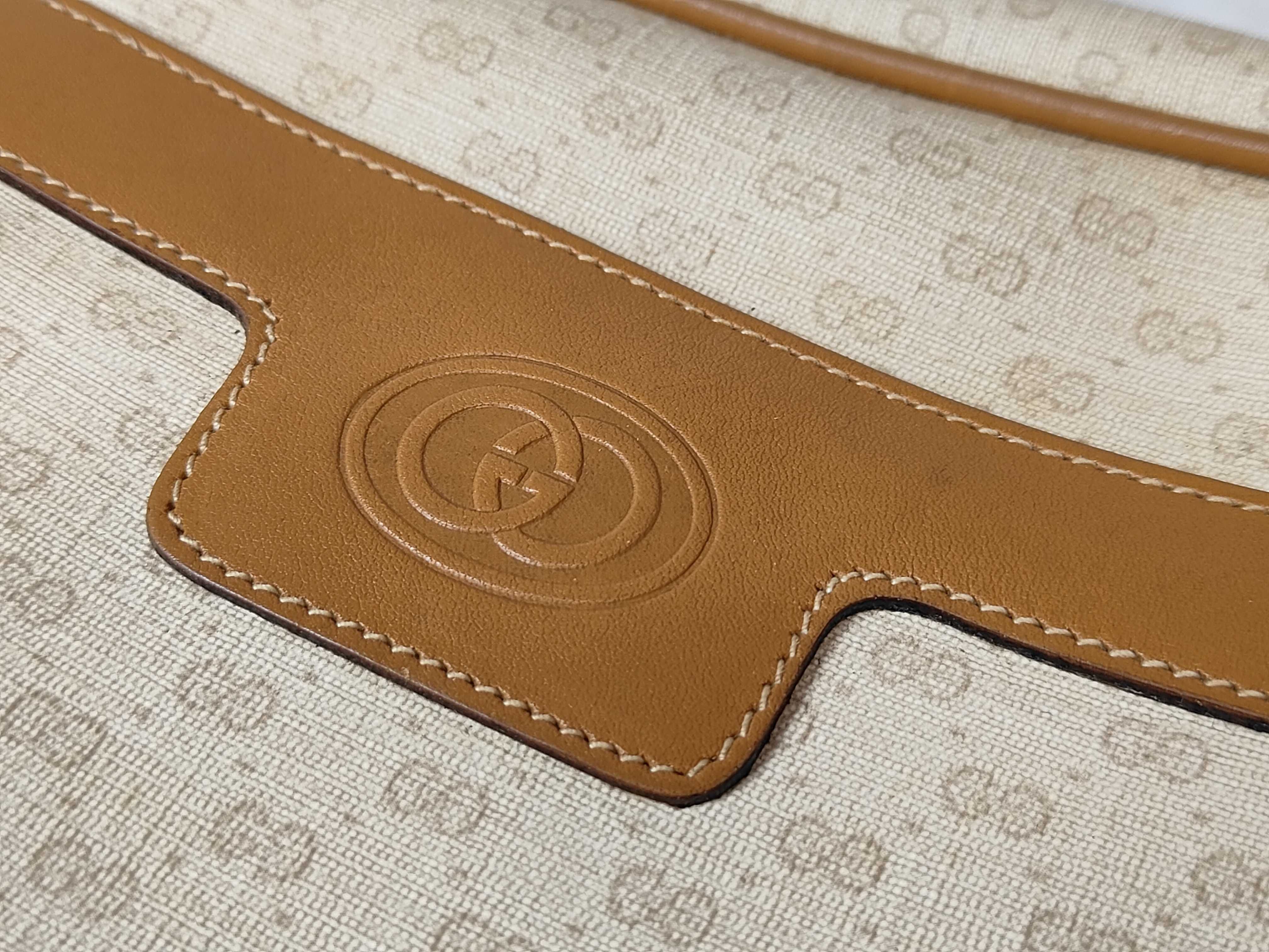 GG Plus Gucci Old Micro GG Plus PVC x Leather Shoulder Bag — view 14