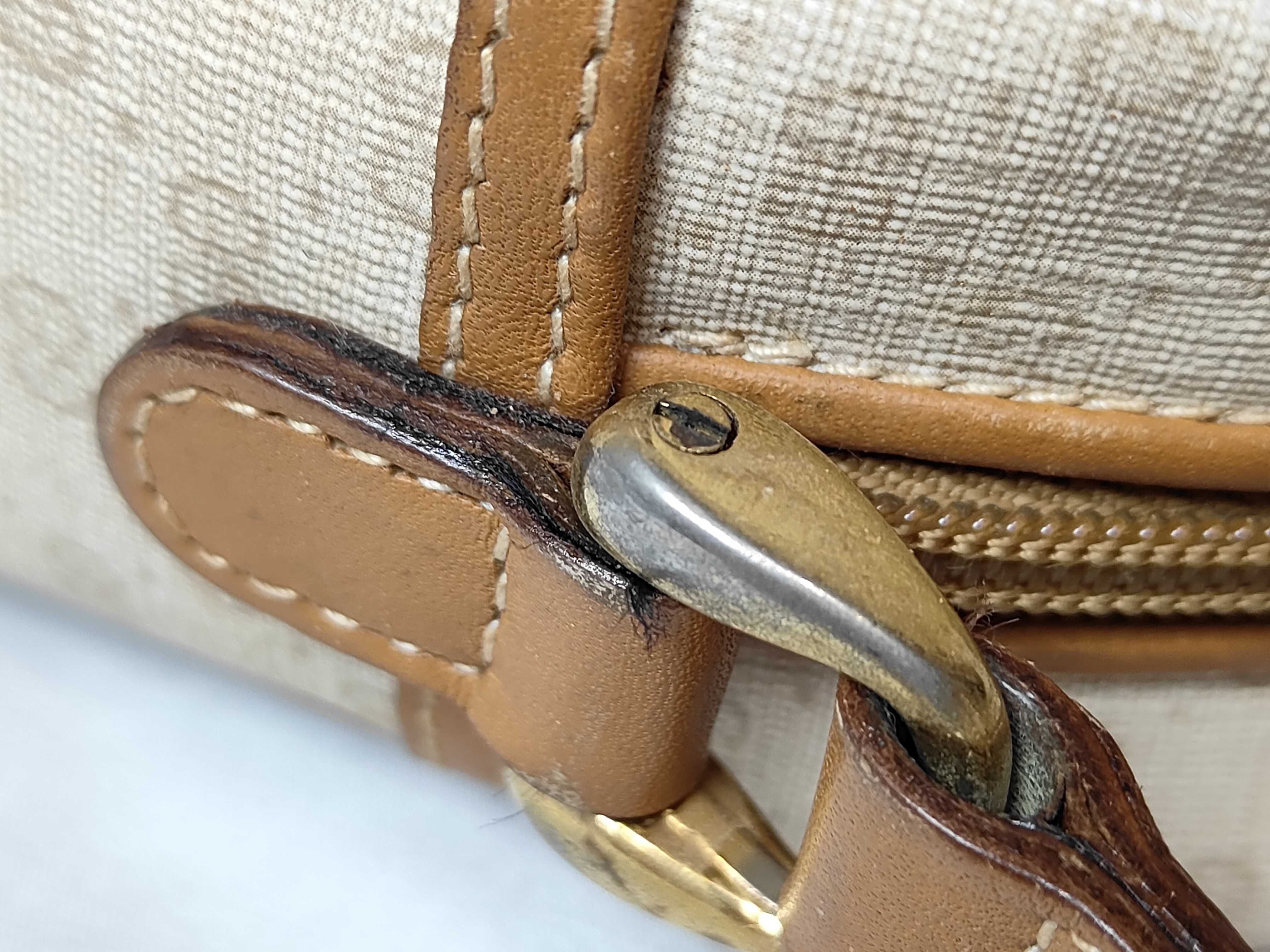 GG Plus Gucci Old Micro GG Plus PVC x Leather Shoulder Bag — view 5