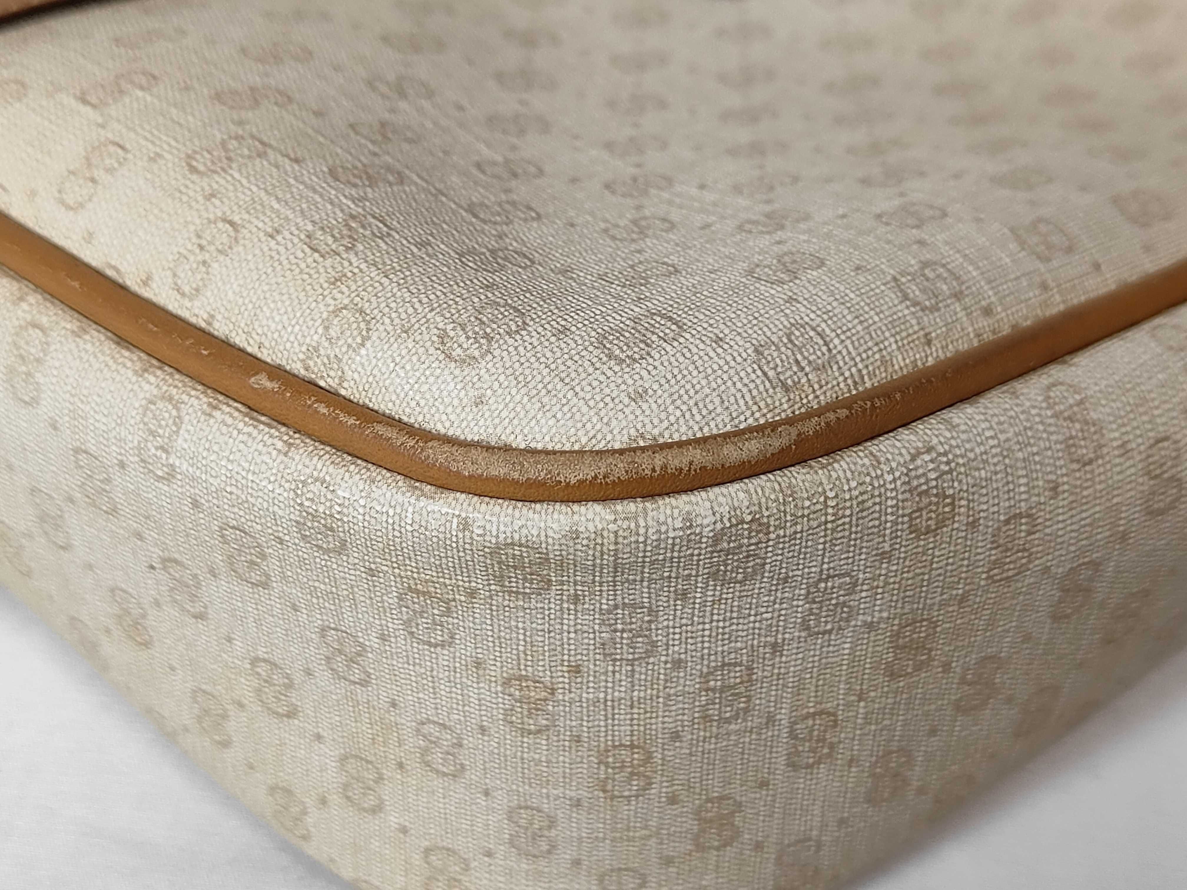 GG Plus Gucci Old Micro GG Plus PVC x Leather Shoulder Bag — view 6