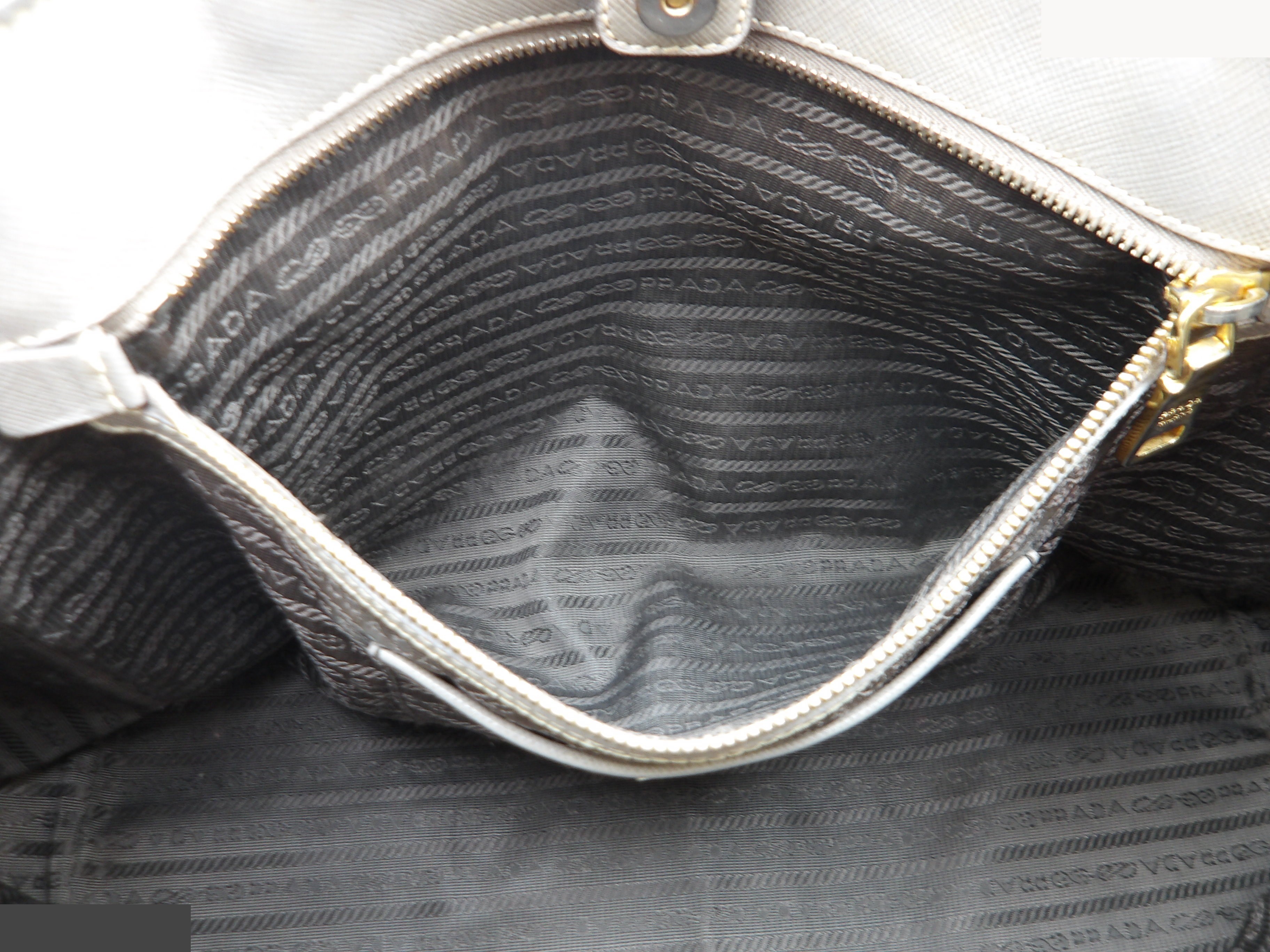Saffiano Tote Bag with Gold Hardware — view 7