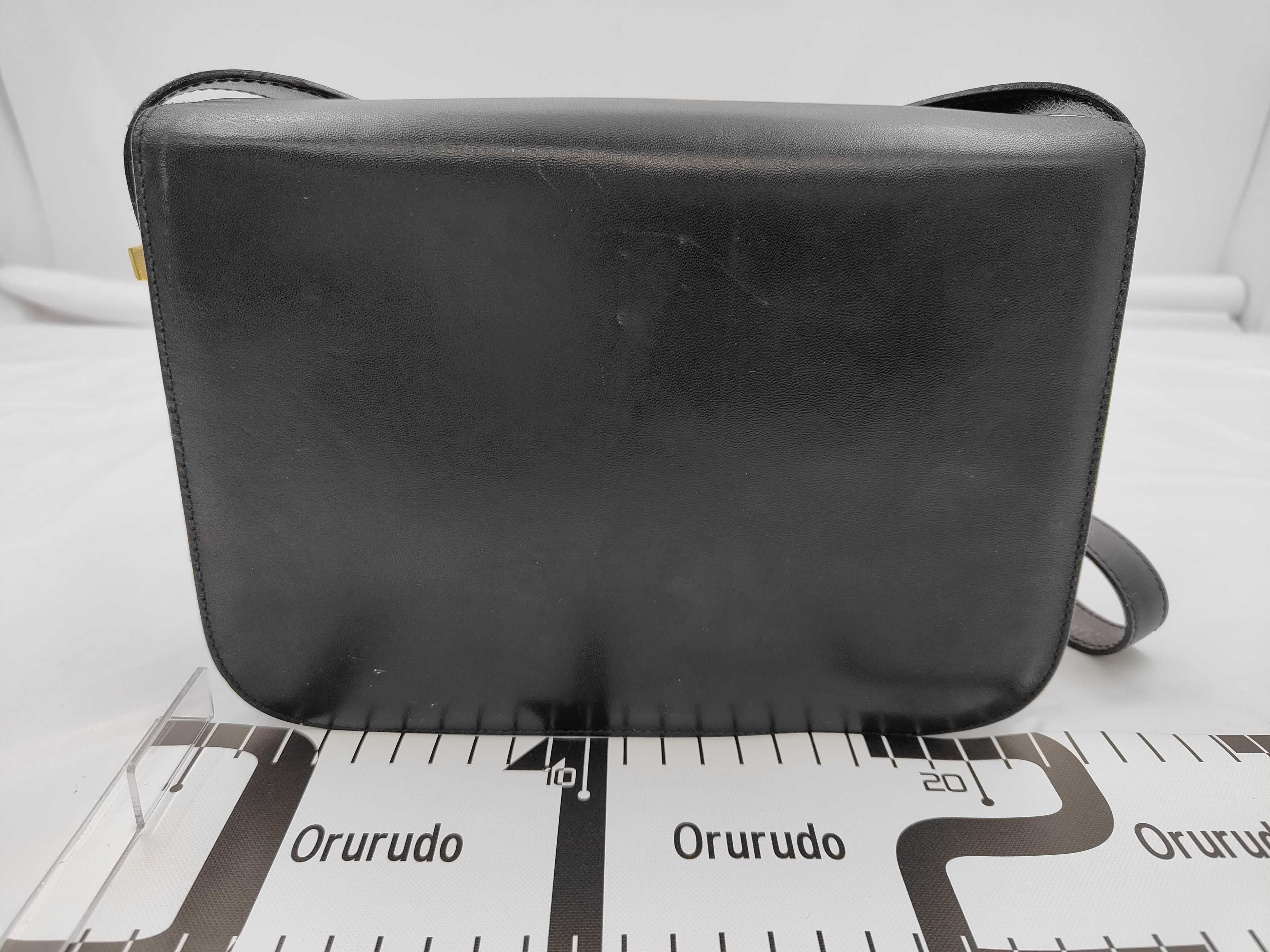 leather shoulder bag with carriage hardware — view 2
