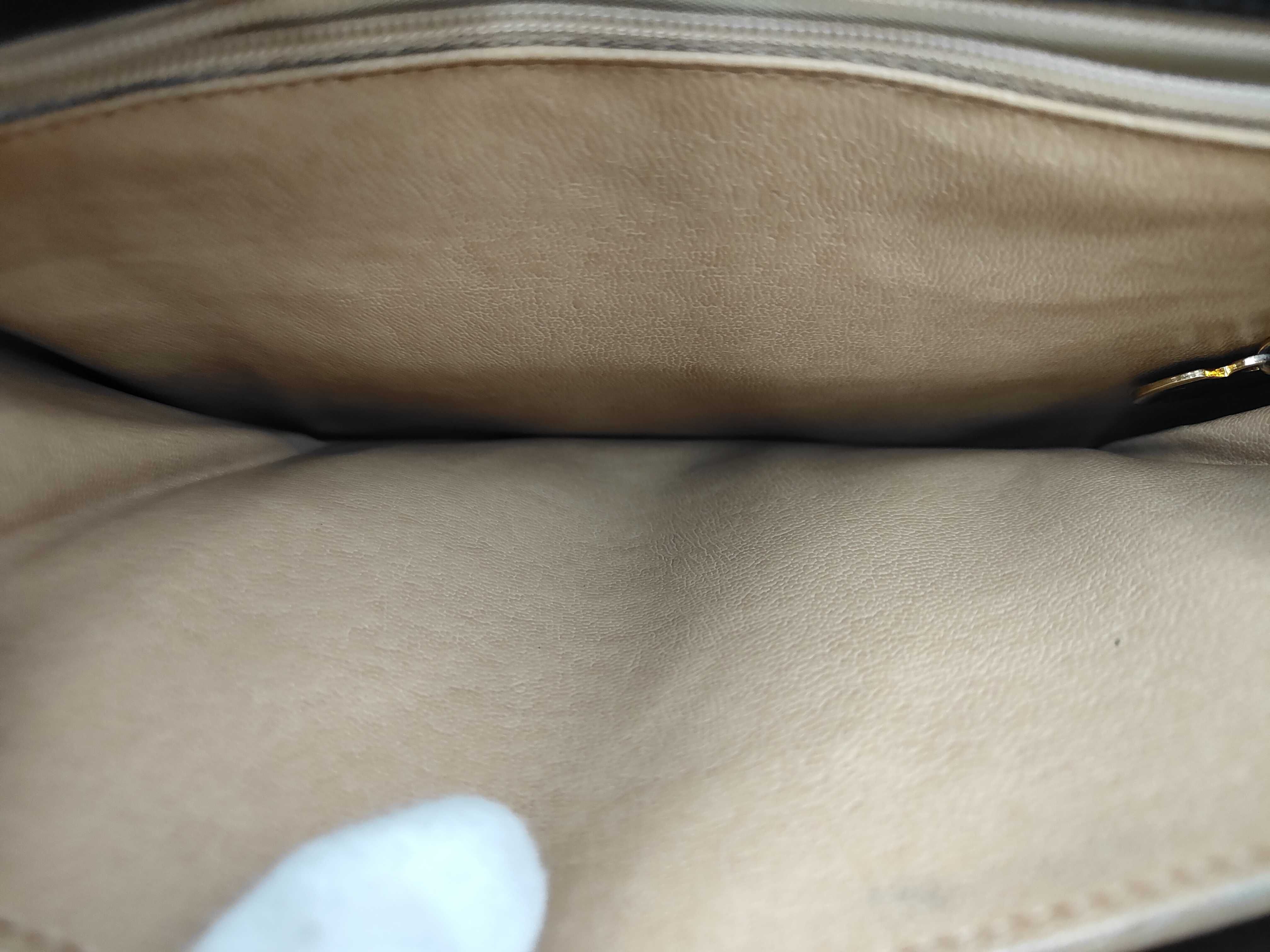 leather shoulder bag with carriage hardware — view 11