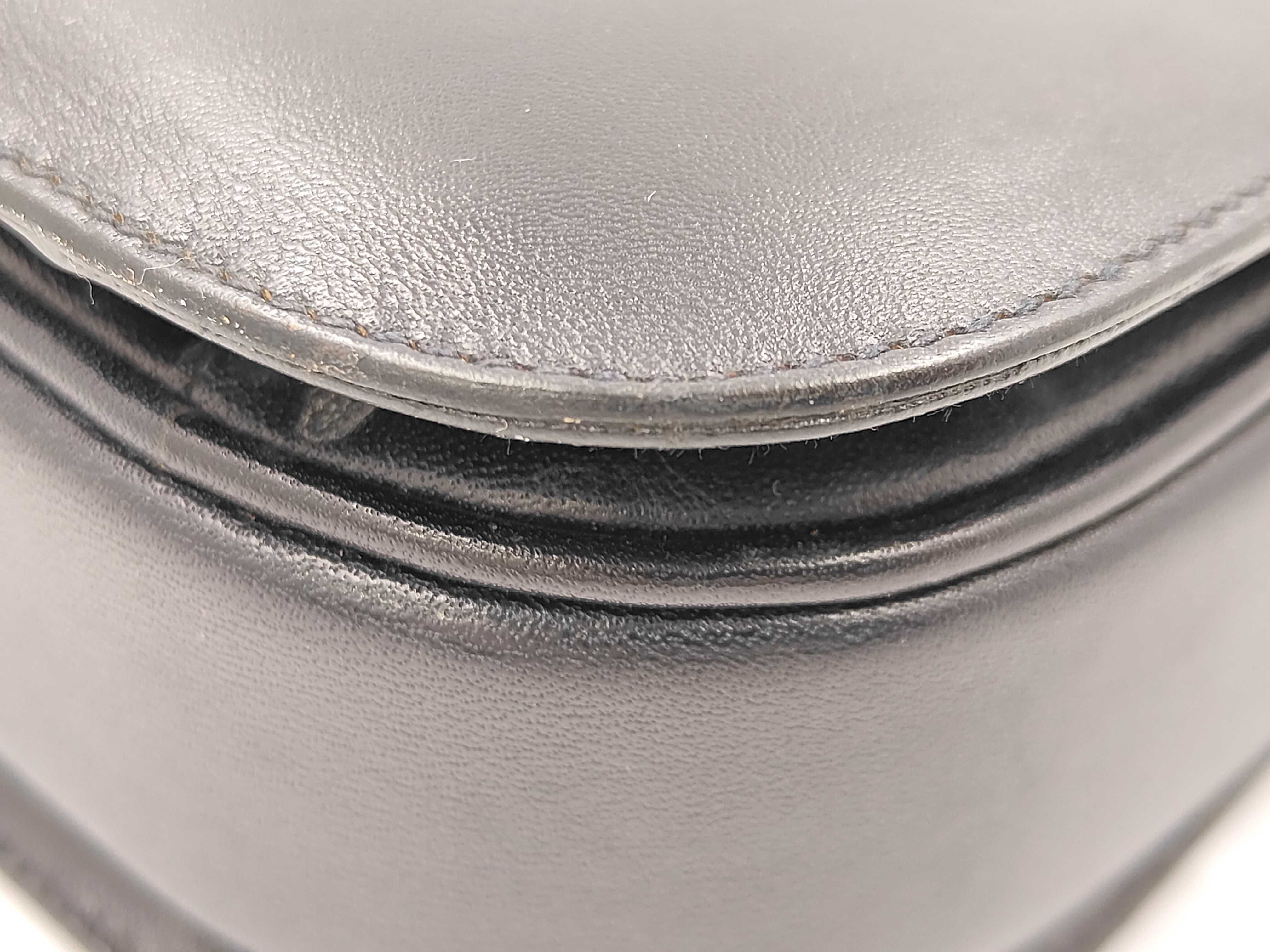 leather shoulder bag with carriage hardware — view 5