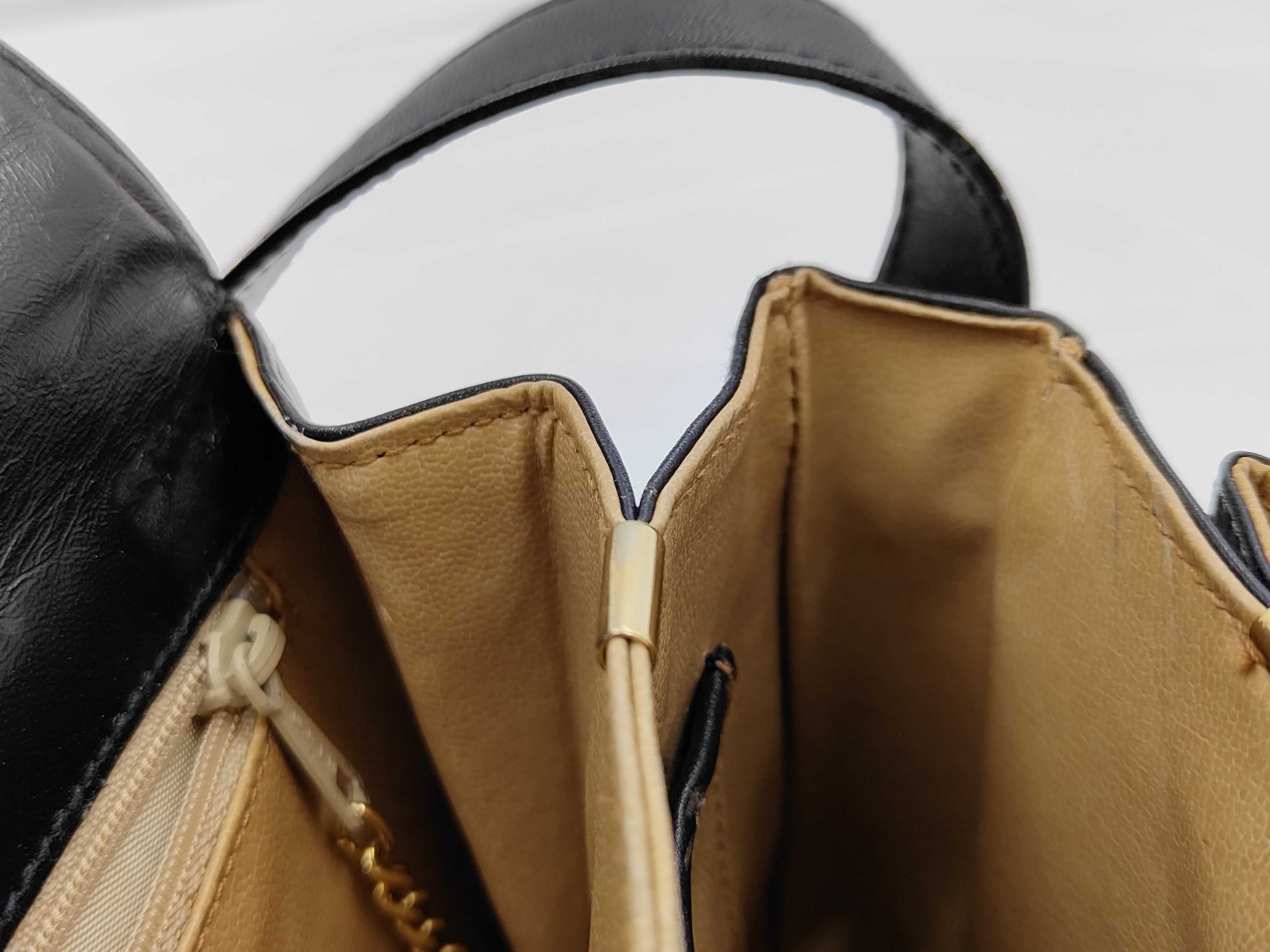 leather shoulder bag with carriage hardware — view 8