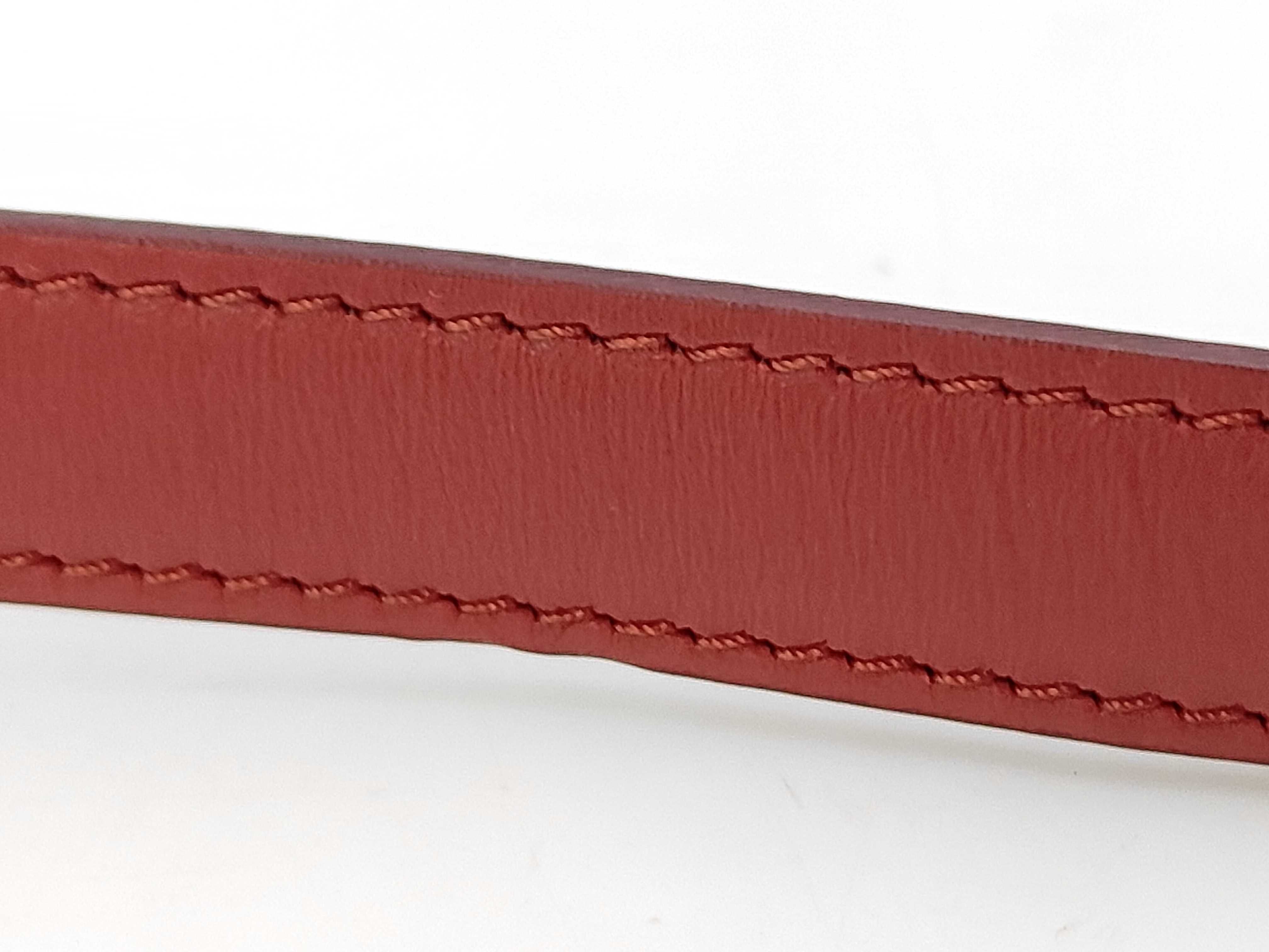 Classic Box Leather Shoulder Bag, Red — view 4