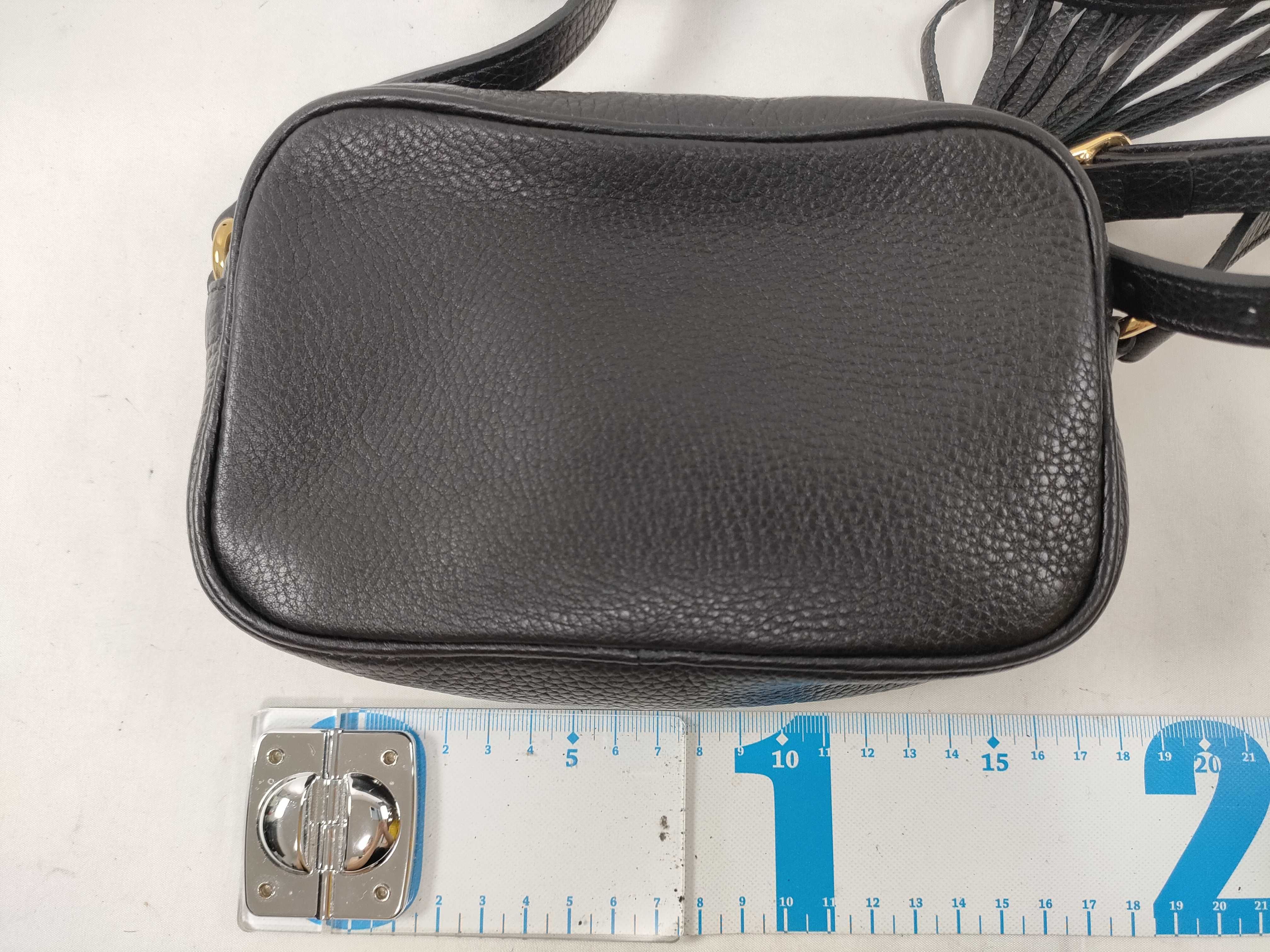 Interlocking G Soho Small Leather Shoulder Bag (347994) Black Tassel Shoulder Bag — view 2