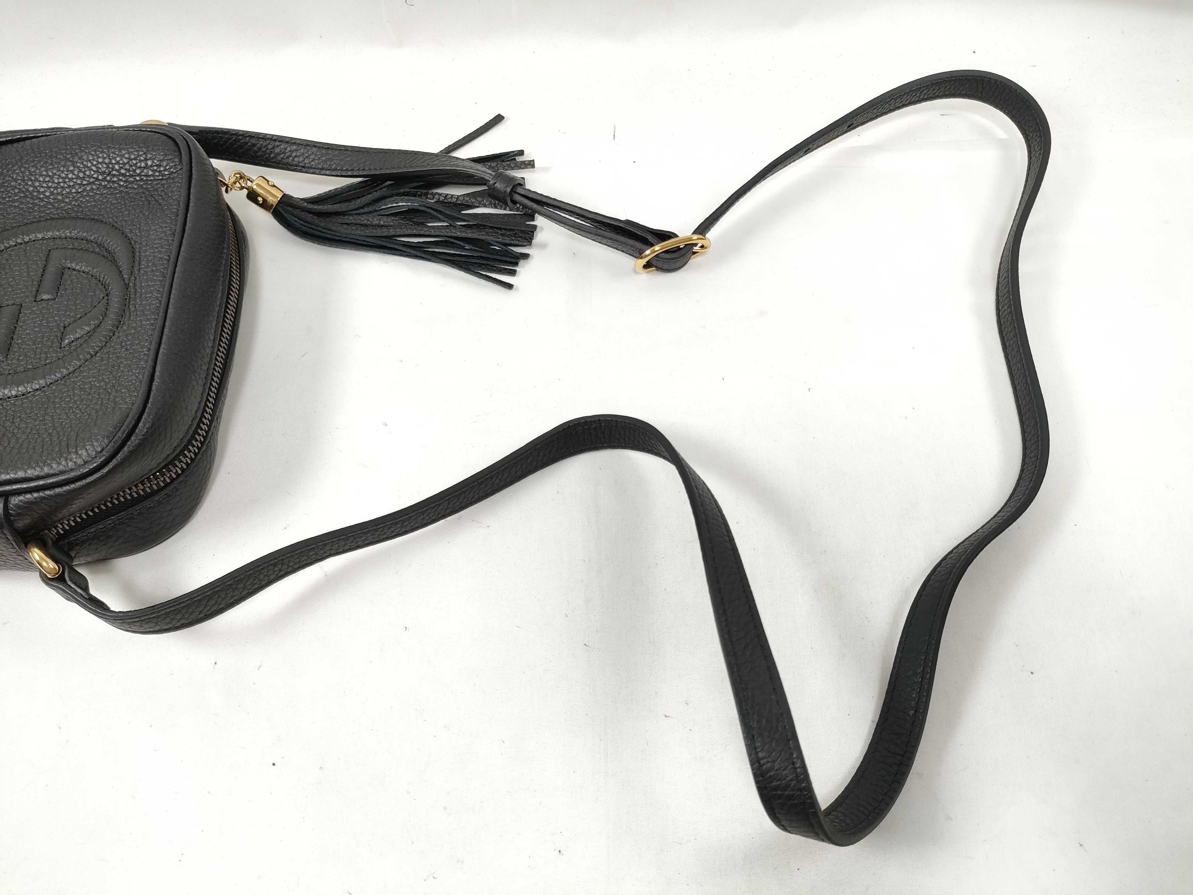 Interlocking G Soho Small Leather Shoulder Bag (347994) Black Tassel Shoulder Bag — view 5