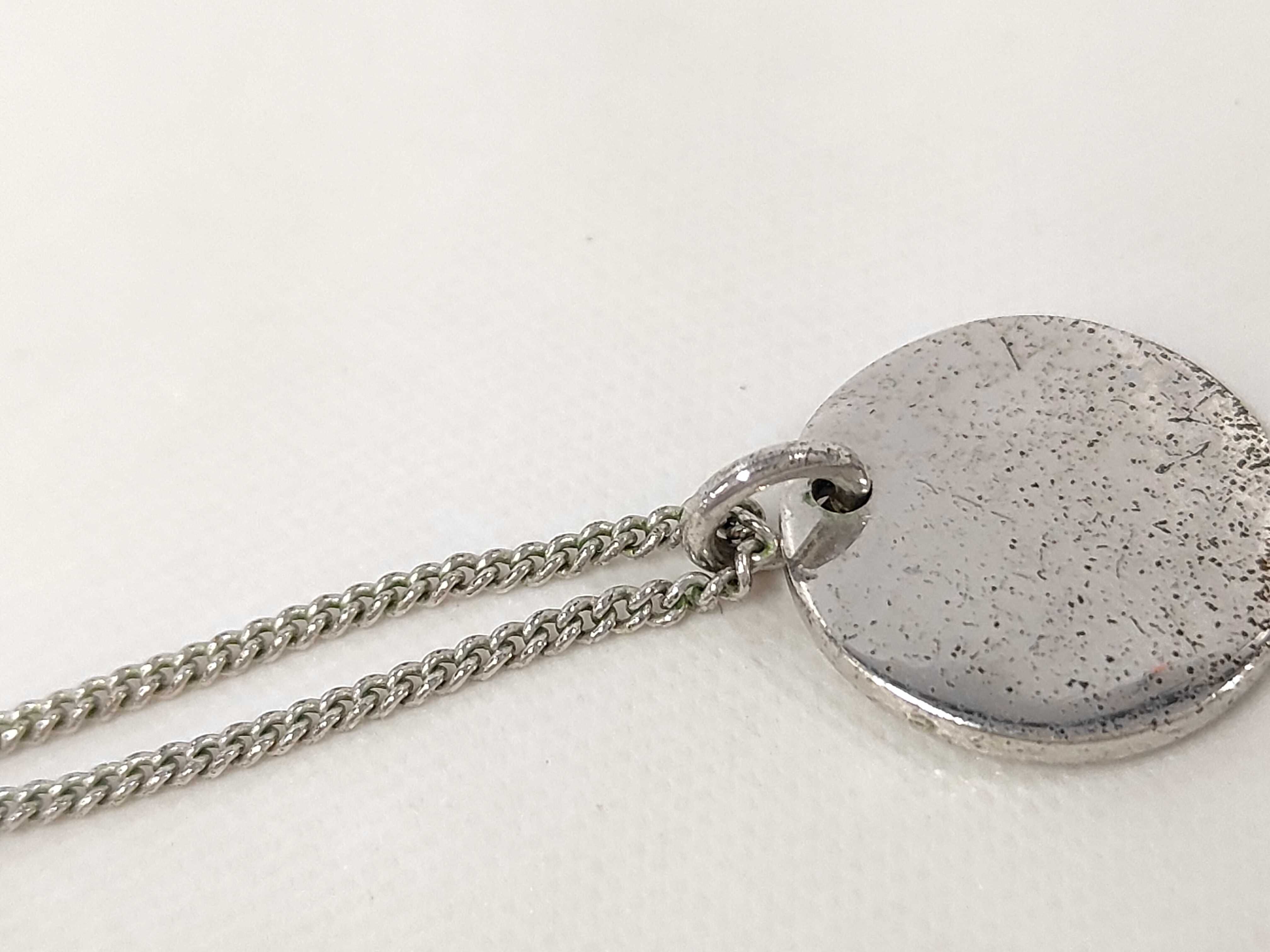 Round Logo Silver NC Necklace — view 6