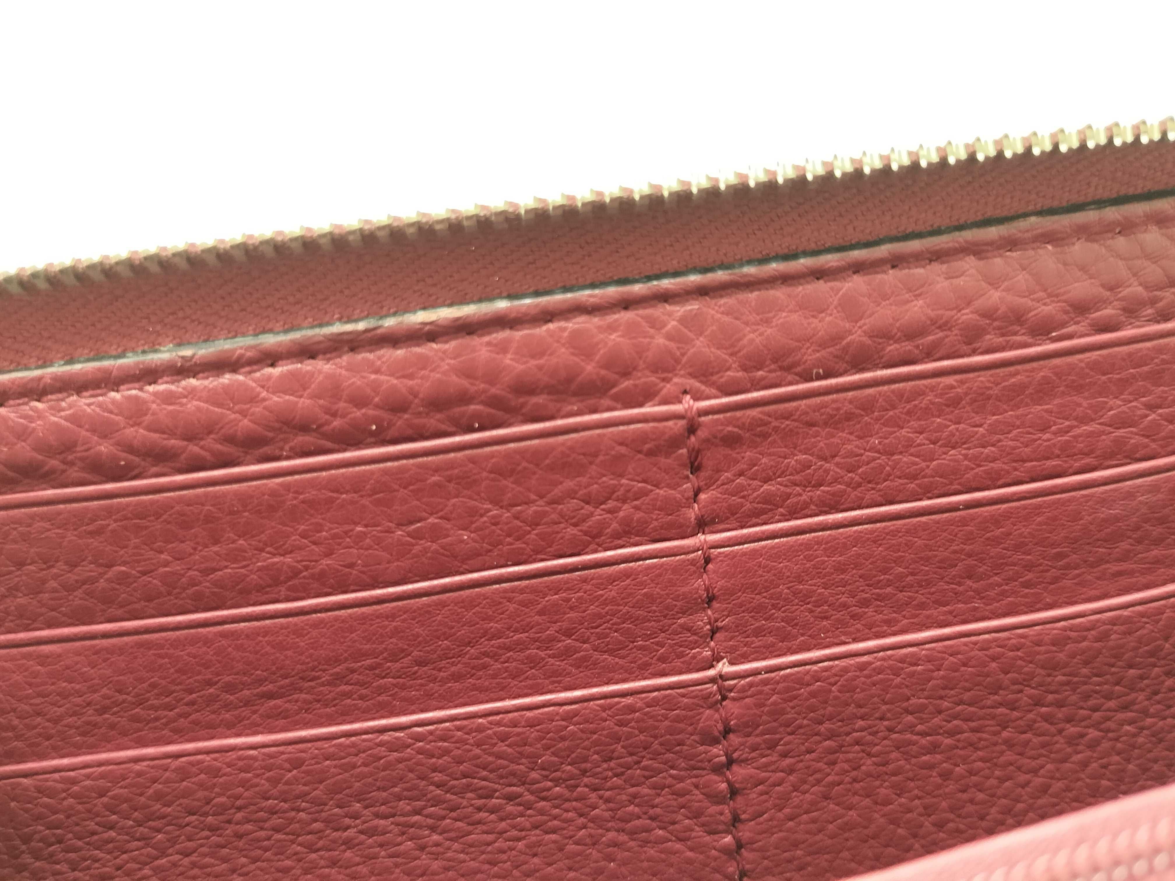Soho Interlocking Stud Zip-Around Long Wallet Red 308004 Wallet — view 11
