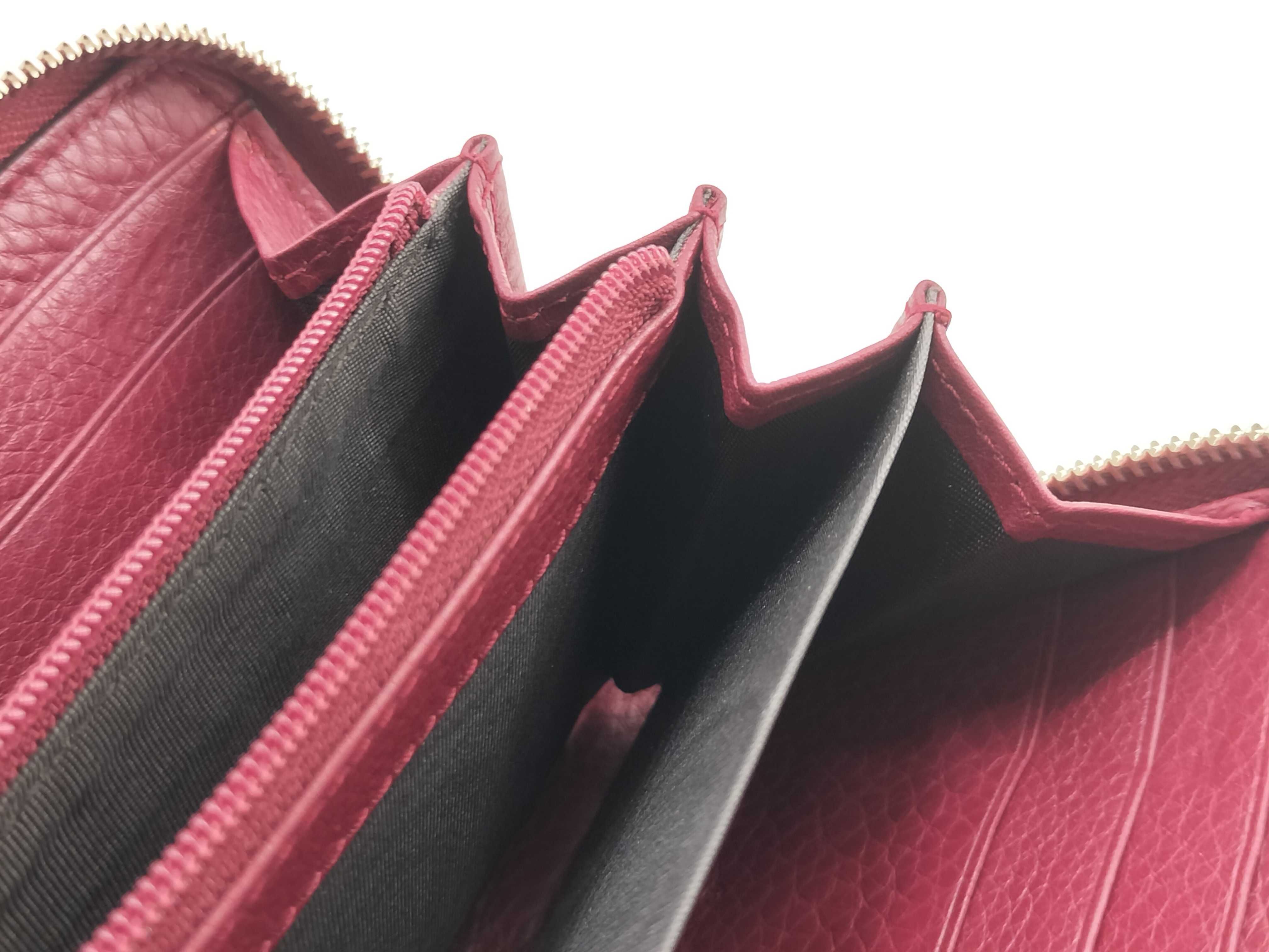 Soho Interlocking Stud Zip-Around Long Wallet Red 308004 Wallet — view 13