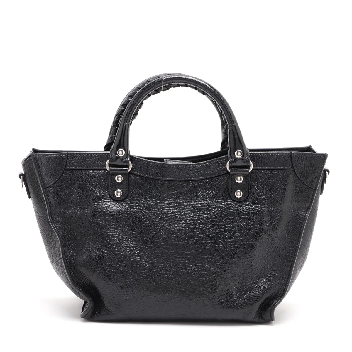 Neoclassic Upside Down 702502 Leather 2-Way Handbag, Black — view 2