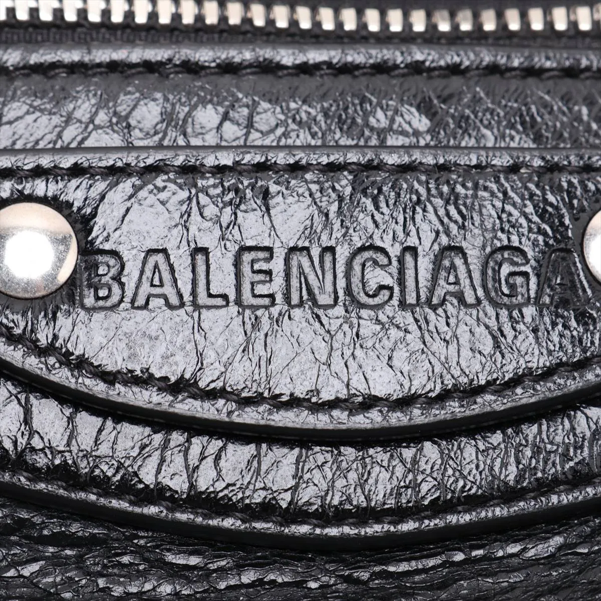Neoclassic Upside Down 702502 Leather 2-Way Handbag, Black — view 11