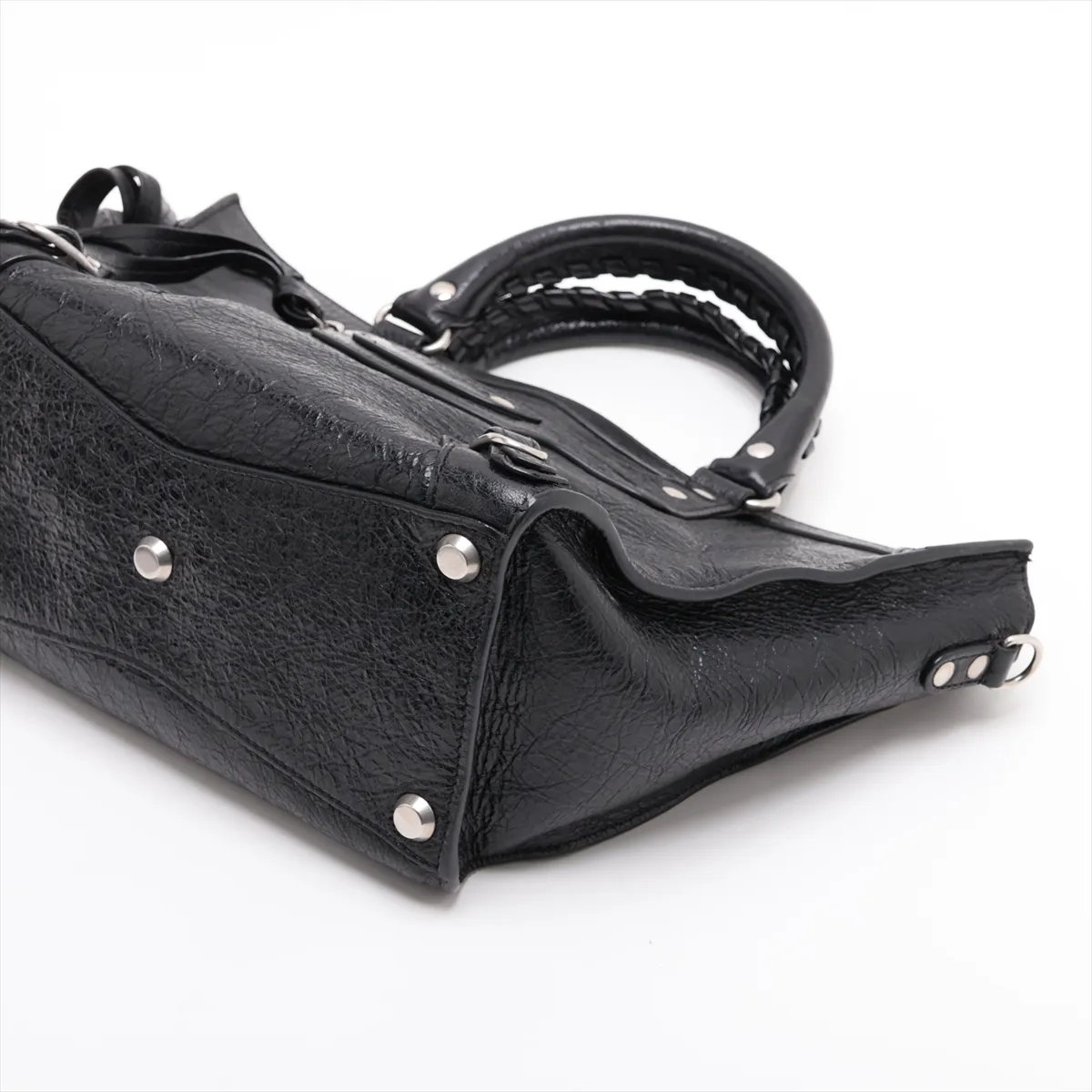 Neoclassic Upside Down 702502 Leather 2-Way Handbag, Black — view 3