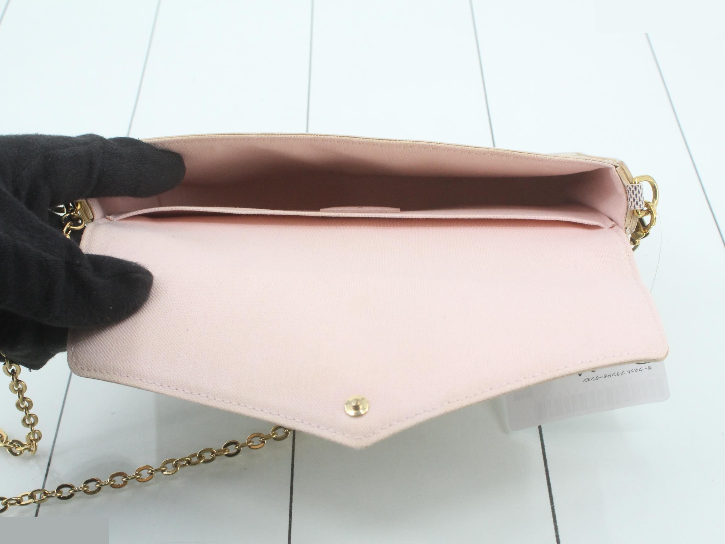 Damier Azur Pochette Felicie Shoulder Bag with Coin Purse — view 4