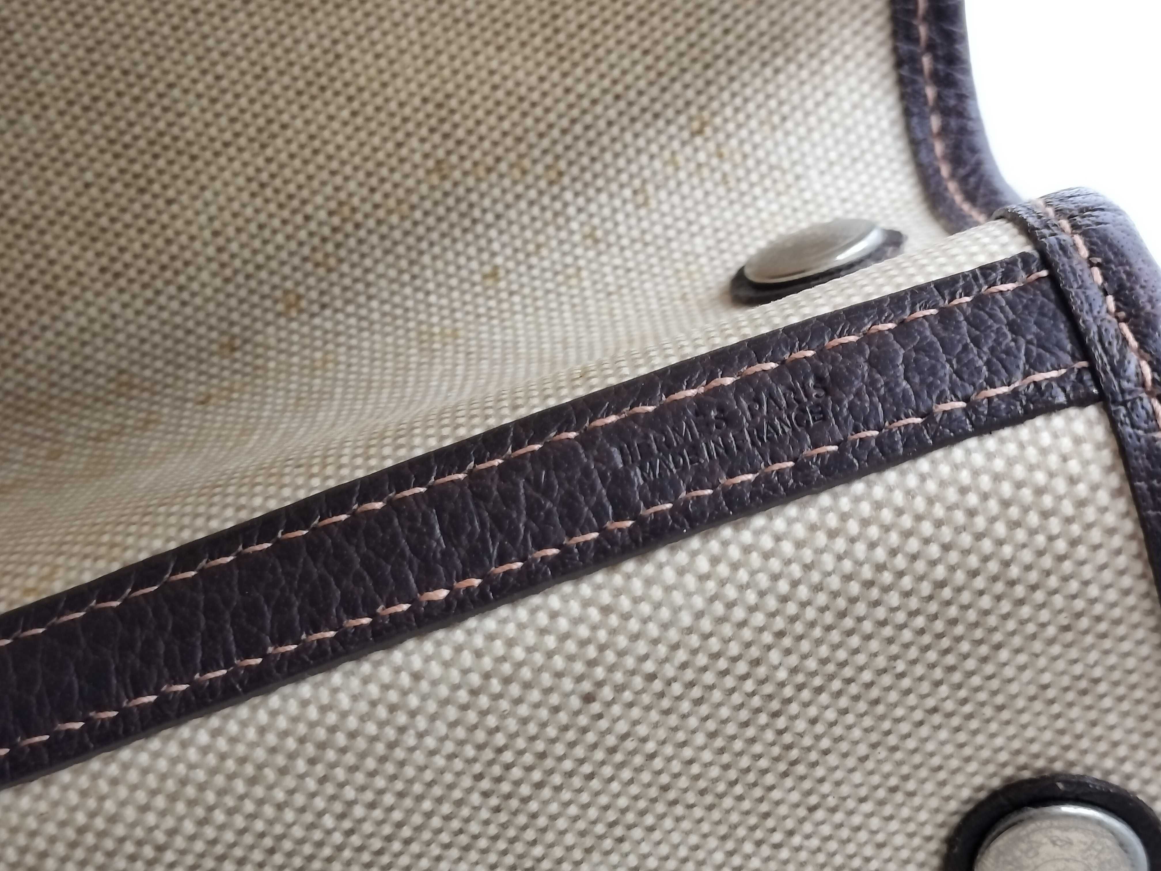 Garden Party PM Toile Leather Brown F Stamp Tote Bag — view 13