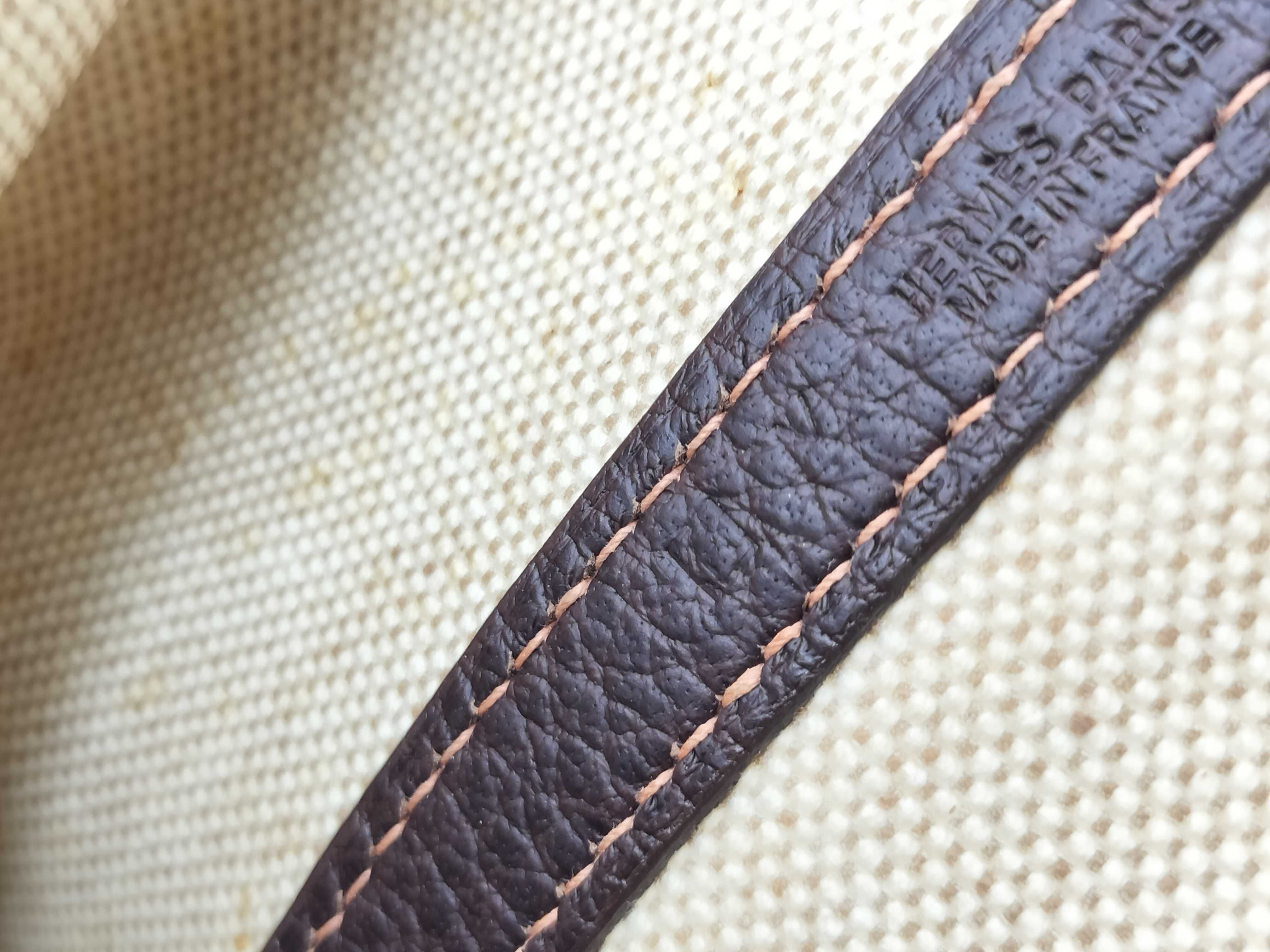 Garden Party PM Toile Leather Brown F Stamp Tote Bag — view 14
