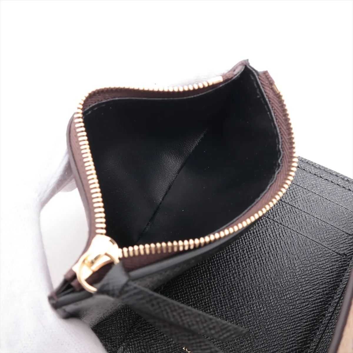 Monogram Reverse Portefeuille Victorine M81557 Black x Brown Compact Wallet (RFID detected) — view 6