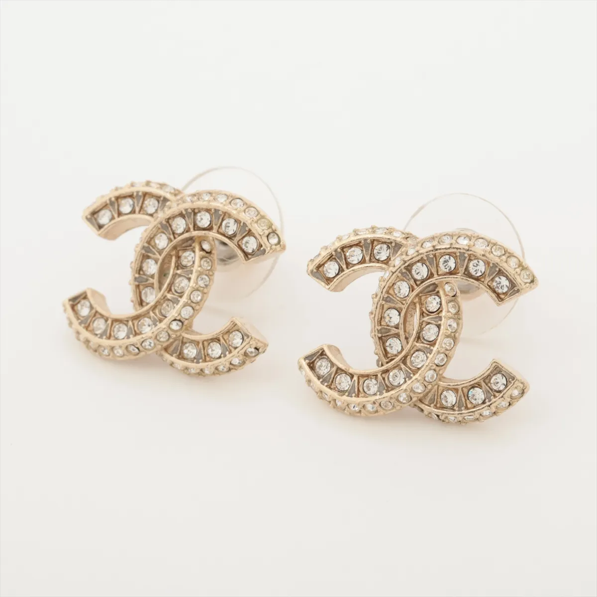Cocomark A16V Earrings (for both ears) GP x Rhinestone Gold — view 3