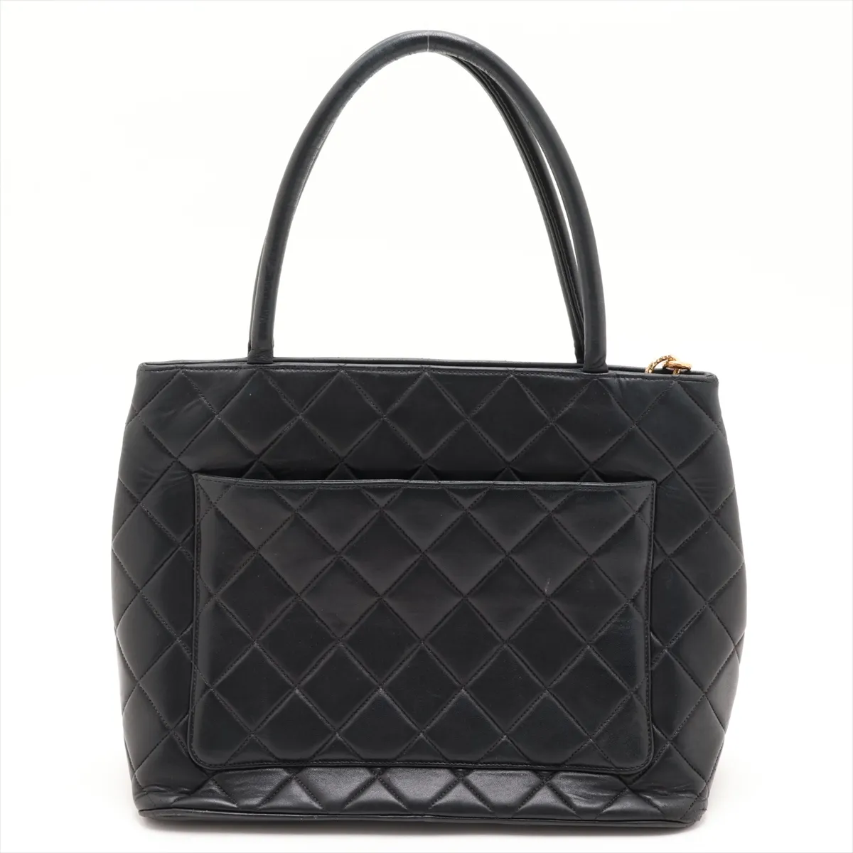 reissue lambskin tote bag, black with gold hardware, serial number unclear, in the 4th range. — view 2