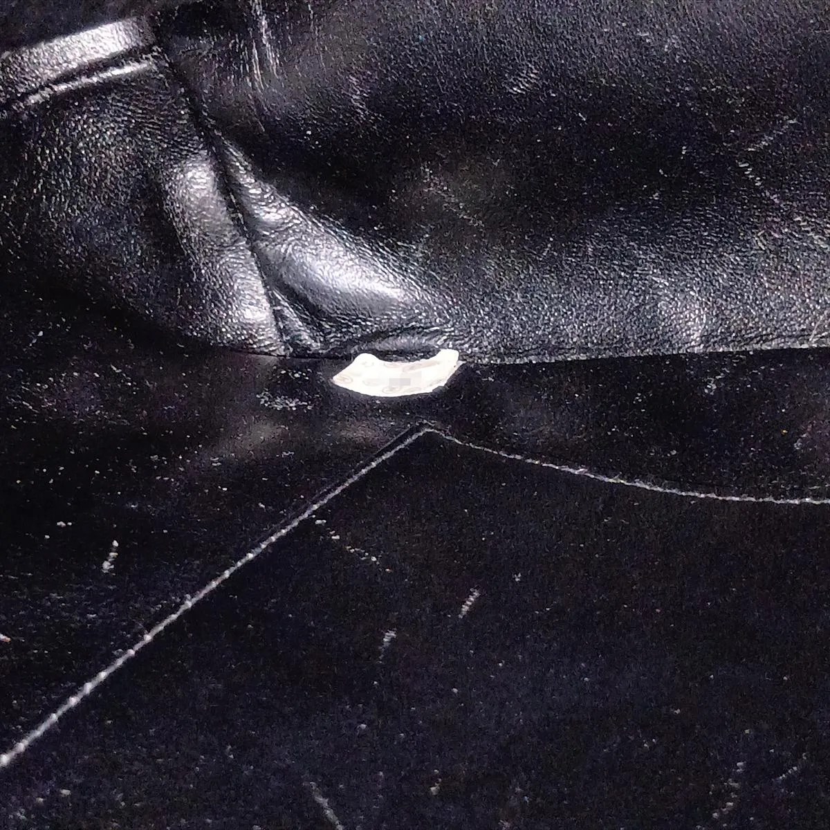 reissue lambskin tote bag, black with gold hardware, serial number unclear, in the 4th range. — view 11
