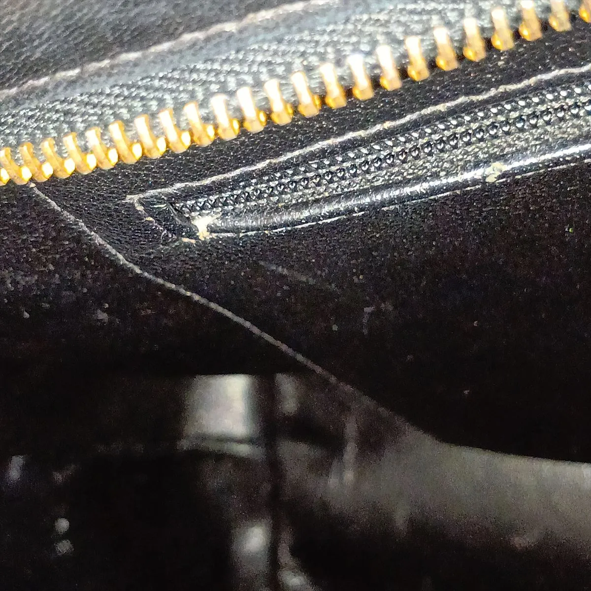 reissue lambskin tote bag, black with gold hardware, serial number unclear, in the 4th range. — view 14