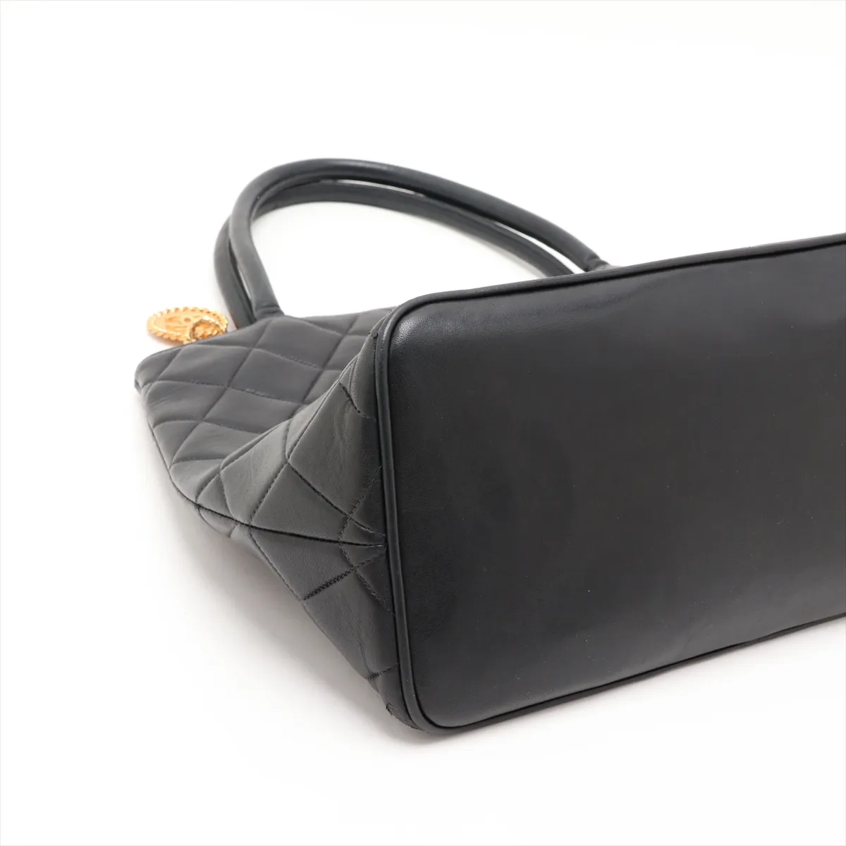 reissue lambskin tote bag, black with gold hardware, serial number unclear, in the 4th range. — view 4