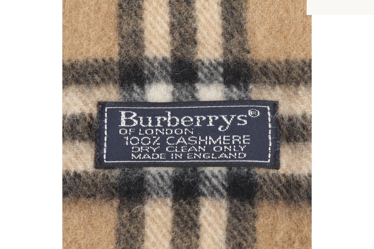 Tag attached, 100% cashmere, Nova Check pattern scarf. — view 3