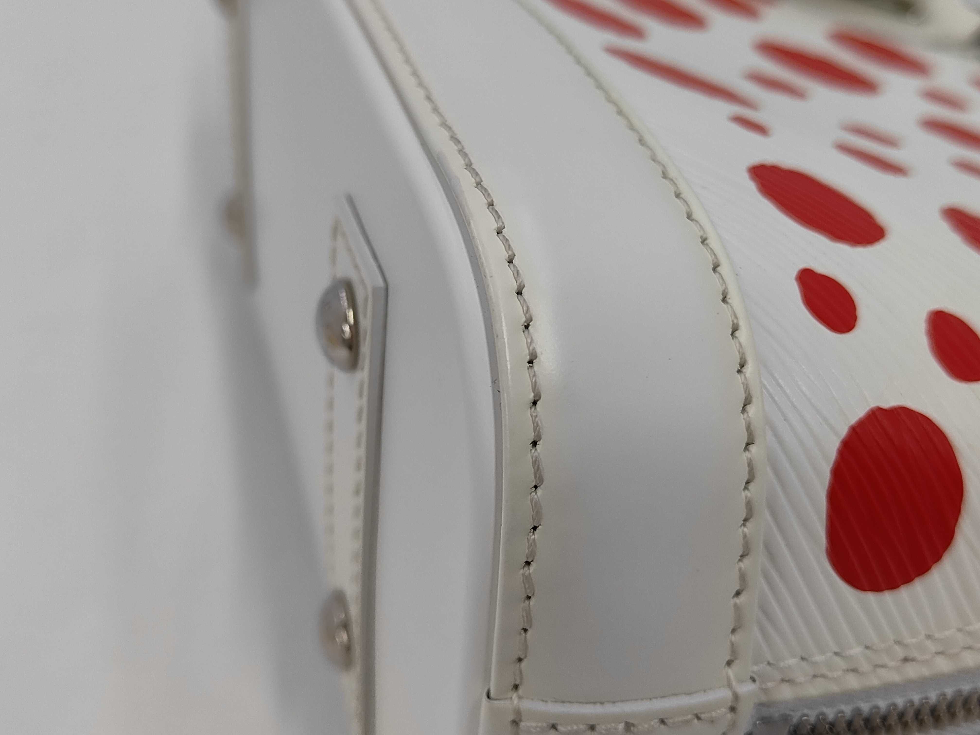 LV x YK Alma BB M21712 White x Red Handbag — view 4