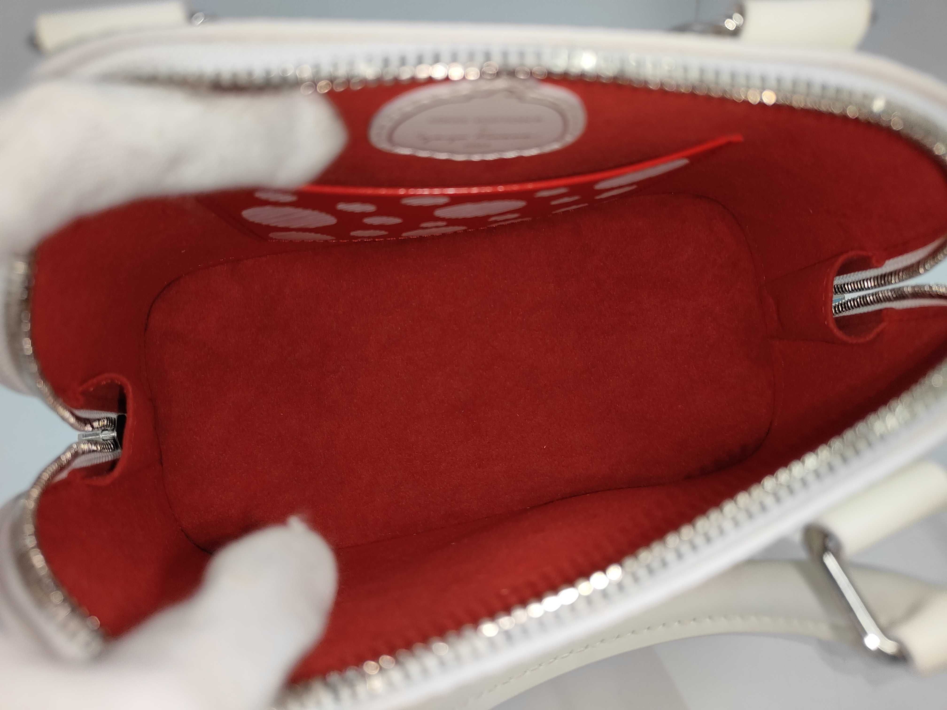 LV x YK Alma BB M21712 White x Red Handbag — view 8