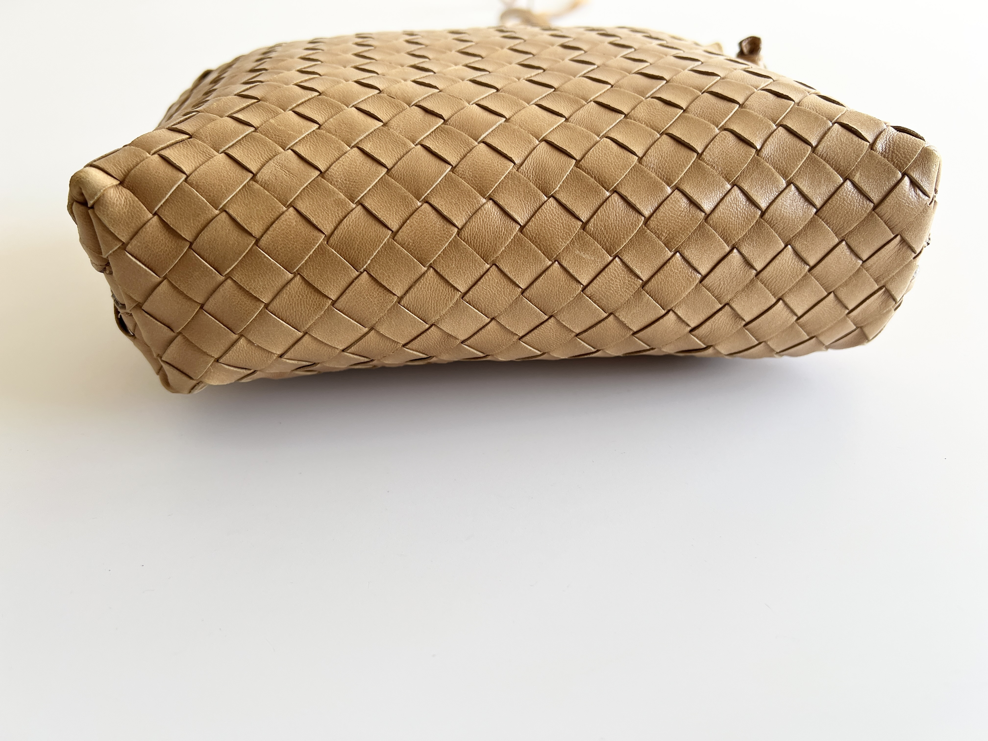 Intrecciato Leather One Shoulder Bag — view 12