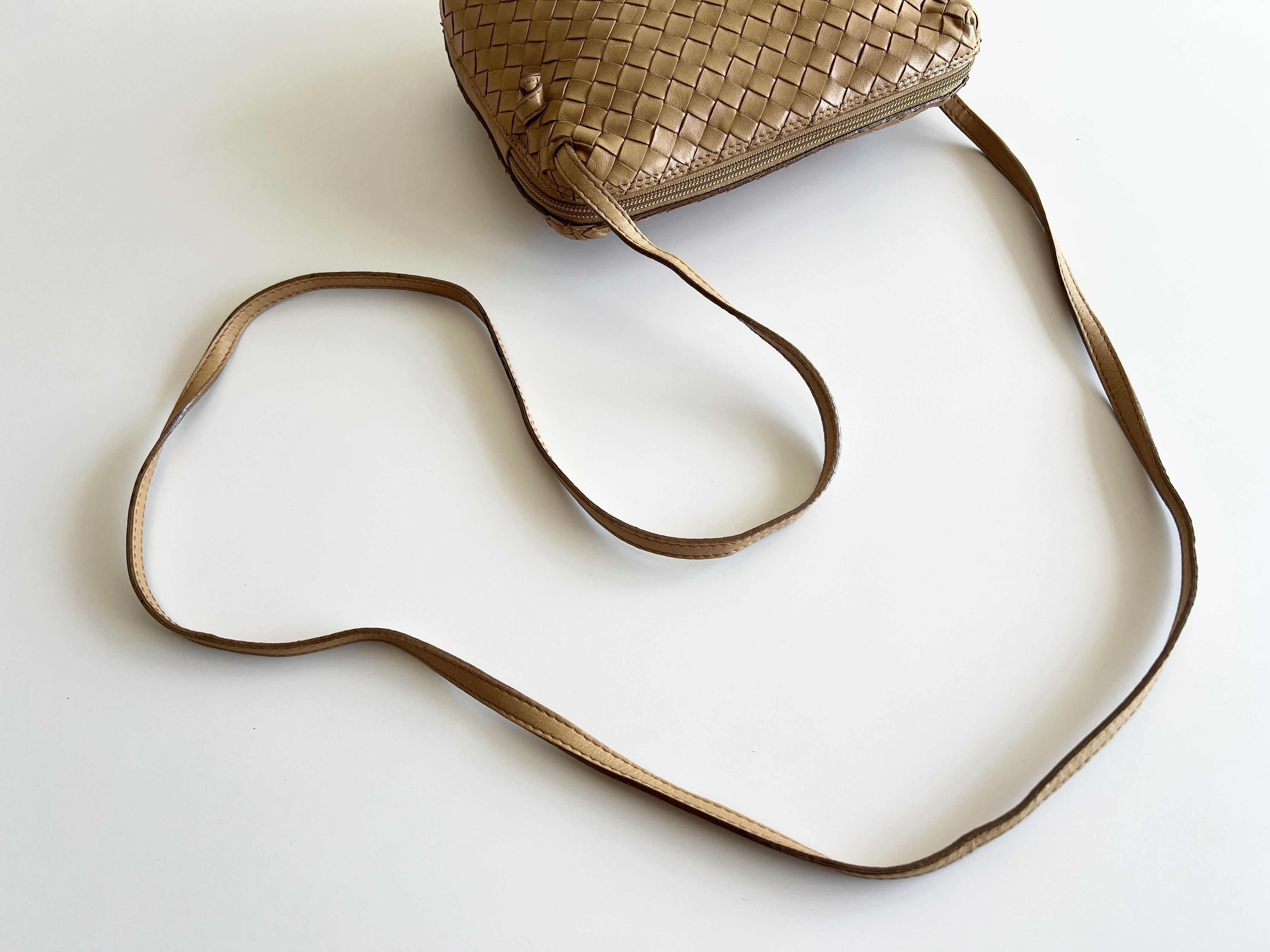 Intrecciato Leather One Shoulder Bag — view 3