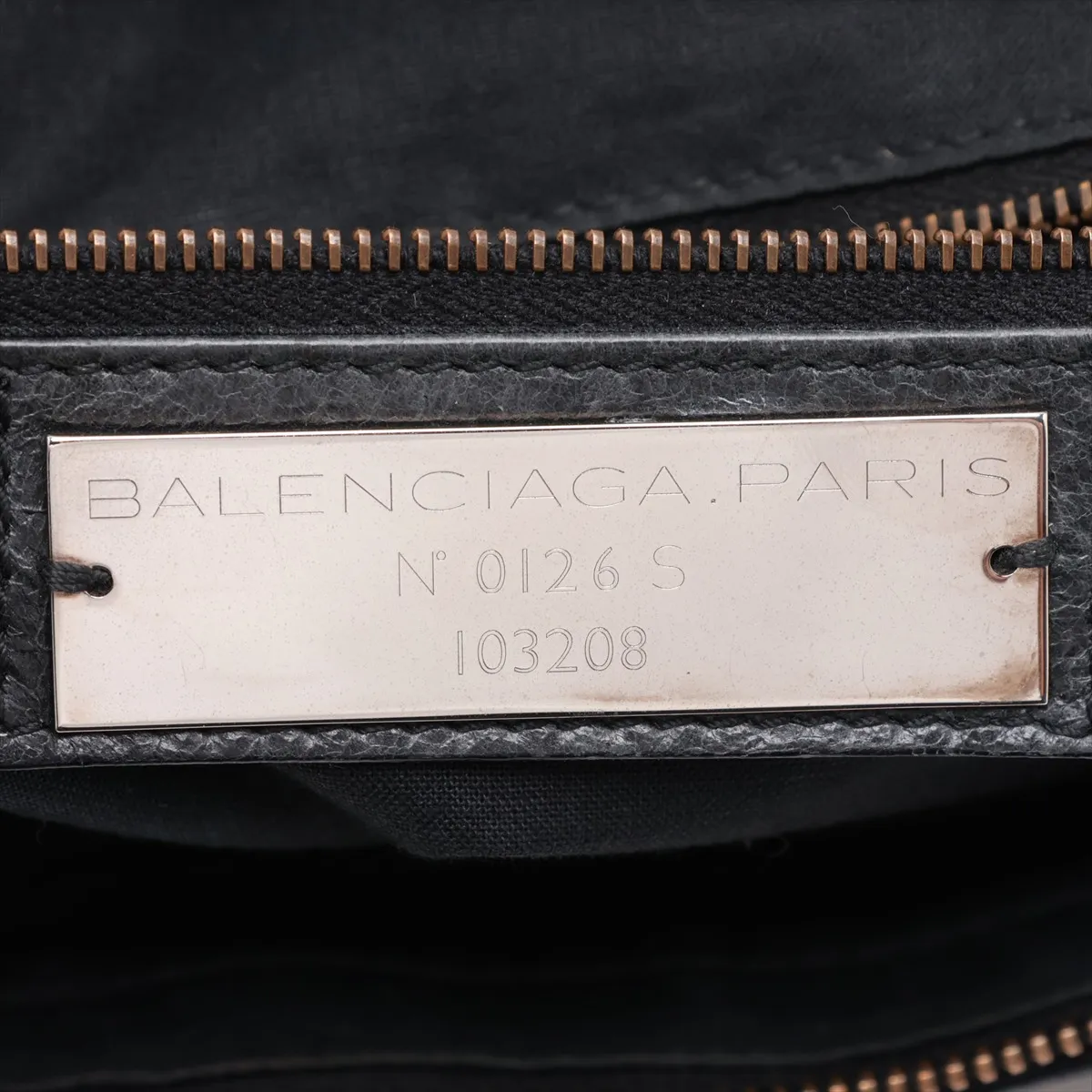 The First Leather 2-Way Handbag, Black, 103208, with Mirror — view 11