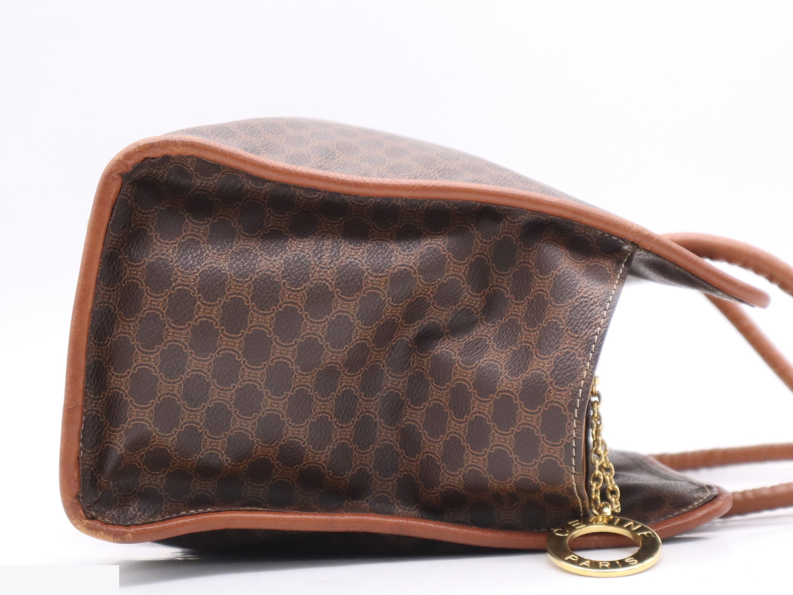 PVC x Leather Macadam Tote Bag, Brown, Gold Hardware — view 5