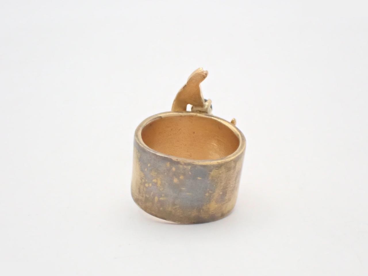 Bambi Rhinestone Gold Ring #14 — view 2