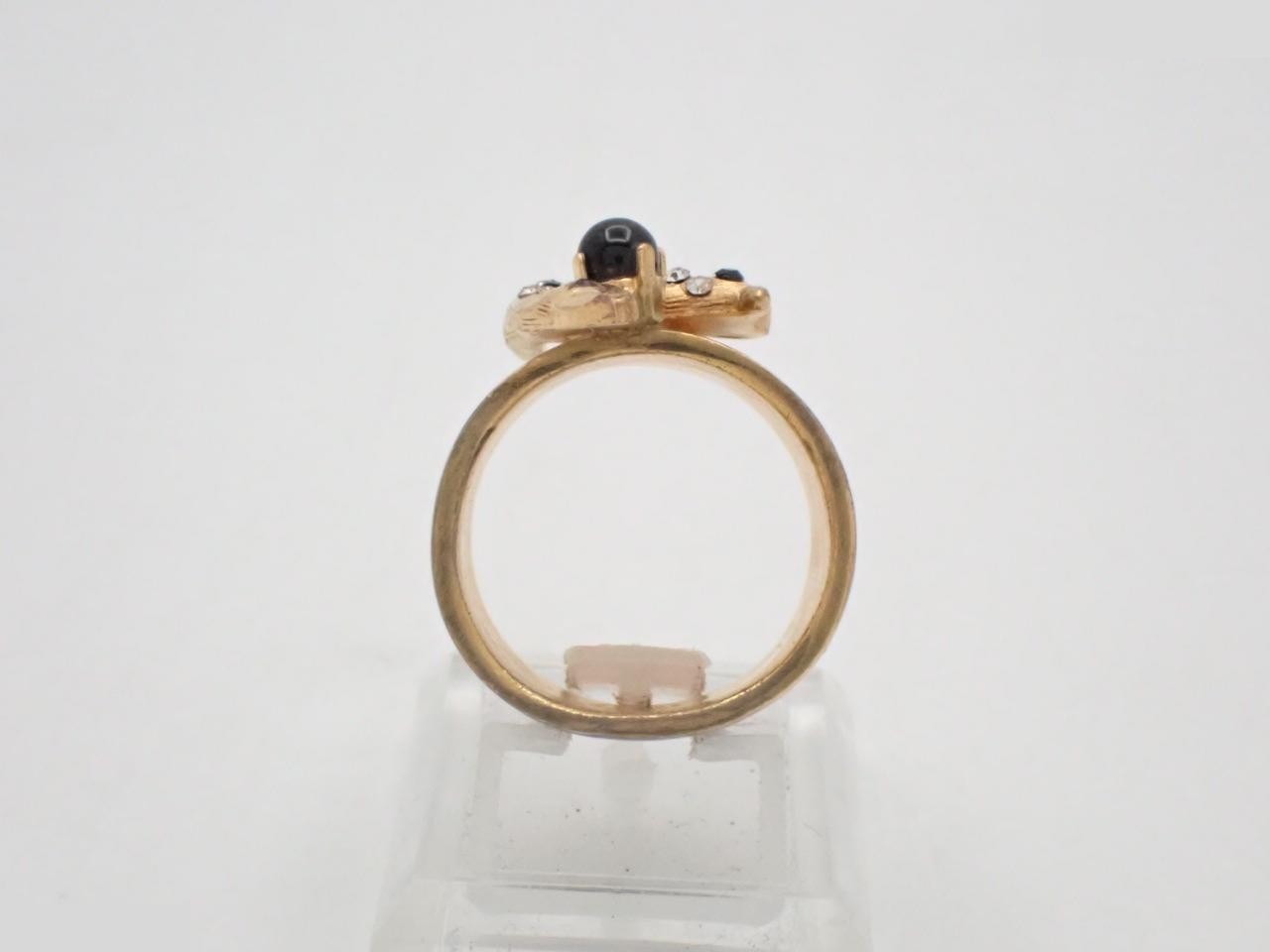 Bambi Rhinestone Gold Ring #14 — view 3