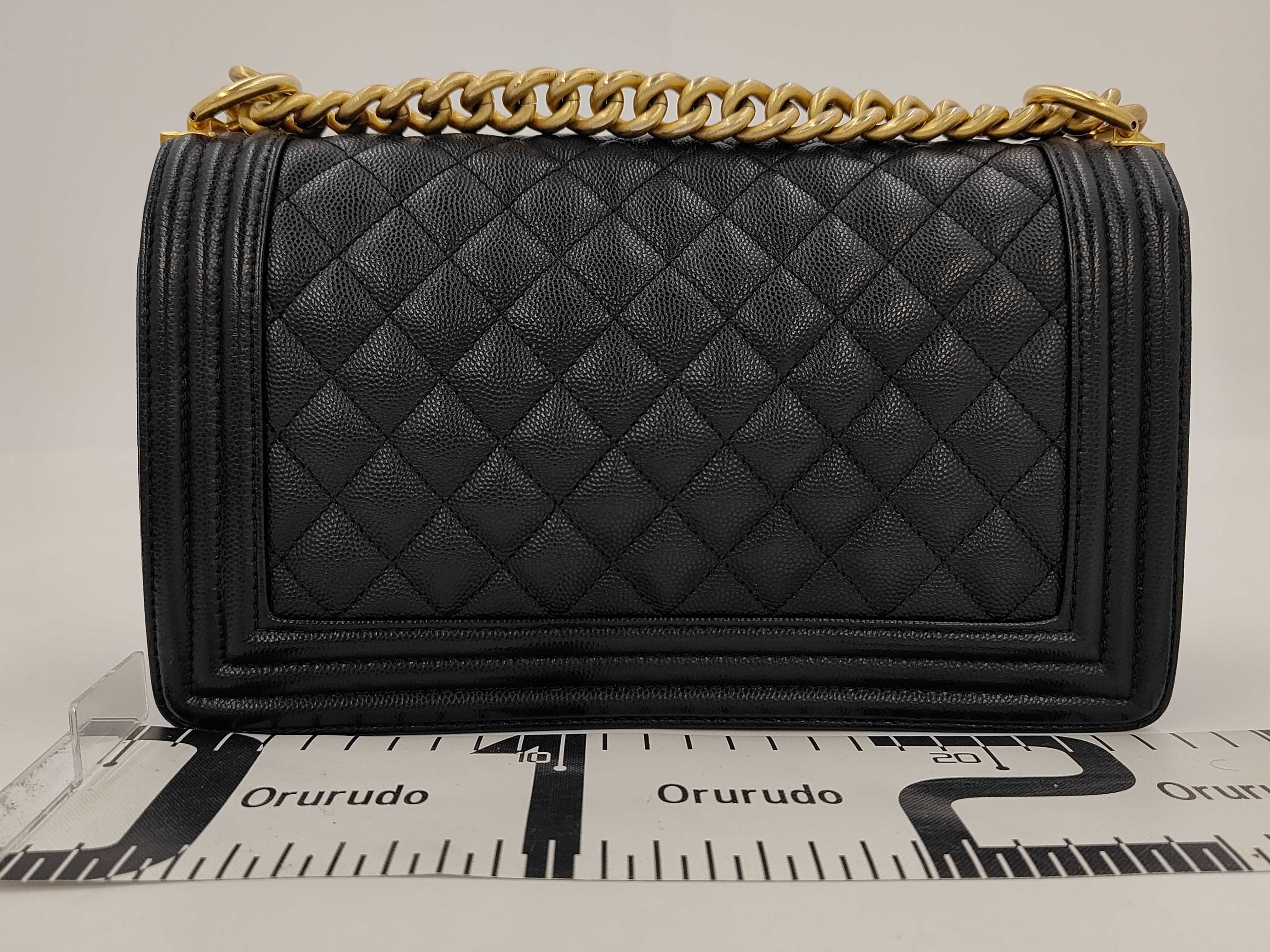 Boy Chanel Chain Shoulder Bag, Crossbody Bag, Black Caviar Leather, Women's Suitcase — view 2