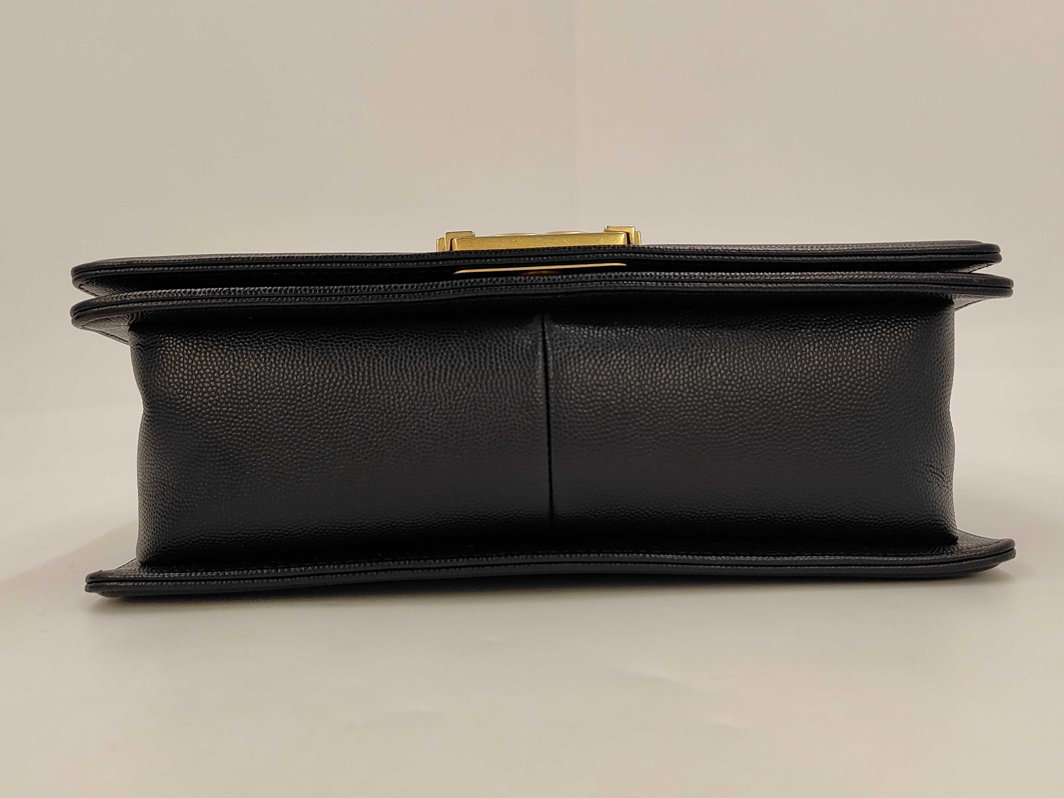 Boy Chanel Chain Shoulder Bag, Crossbody Bag, Black Caviar Leather, Women's Suitcase — view 3