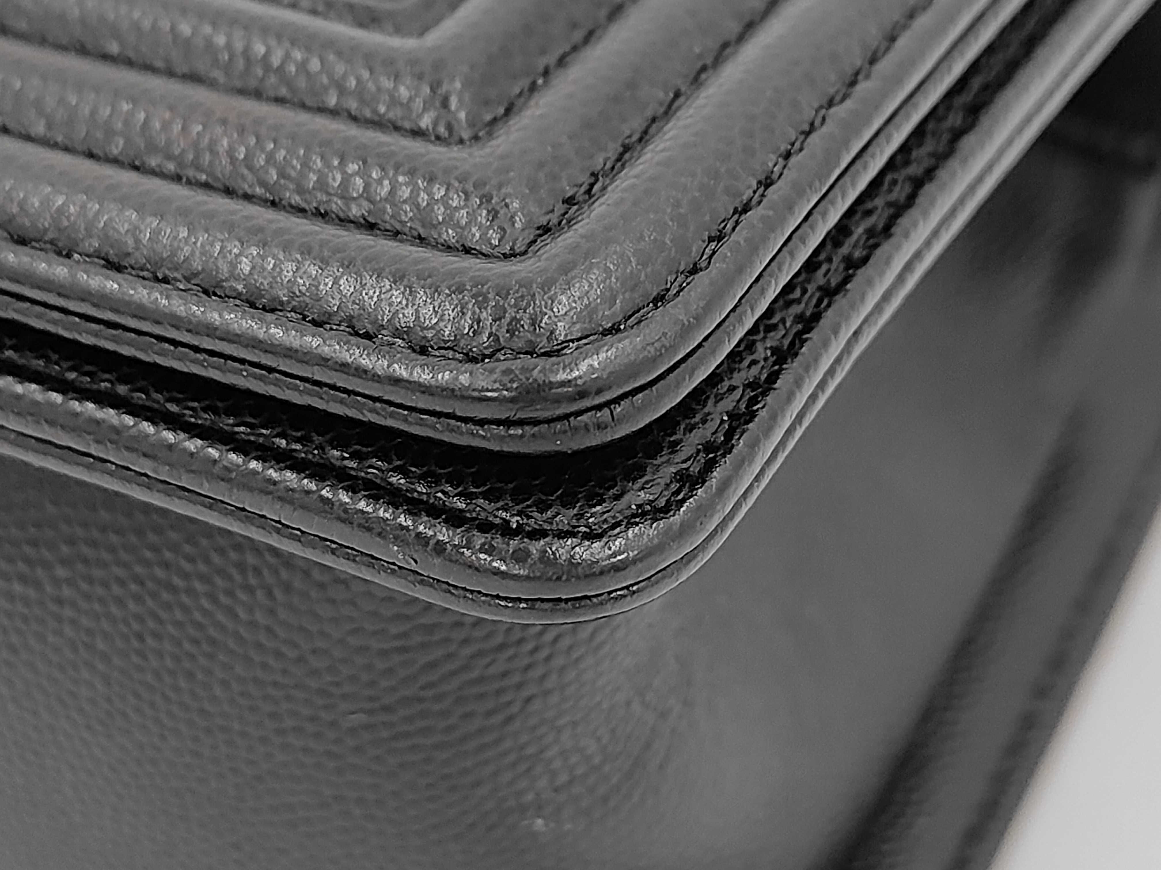 Boy Chanel Chain Shoulder Bag, Crossbody Bag, Black Caviar Leather, Women's Suitcase — view 4