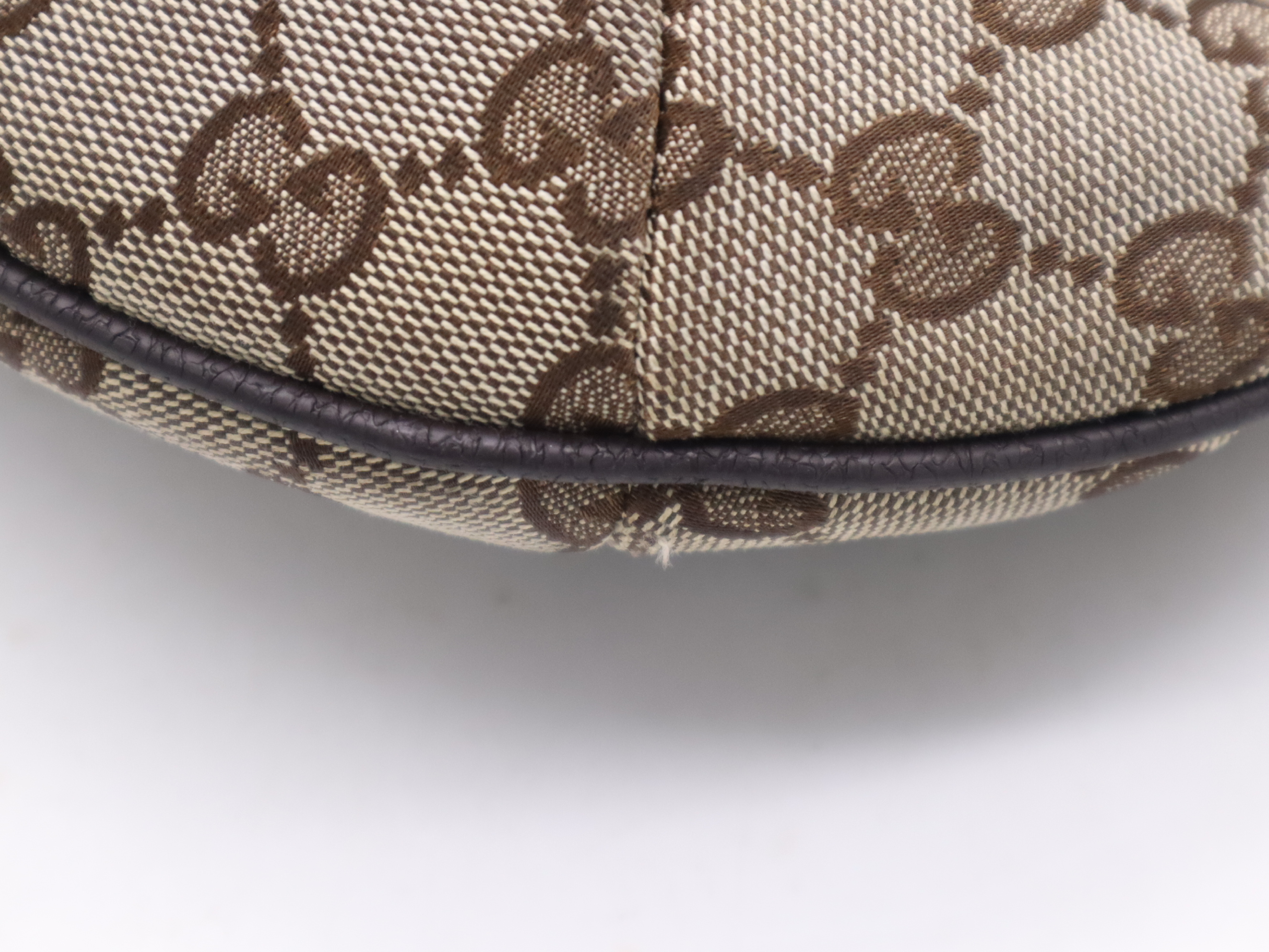 192756GG Canvas Half Moon Sherry Line Shoulder Bag (Brown, Green, Red) — view 11