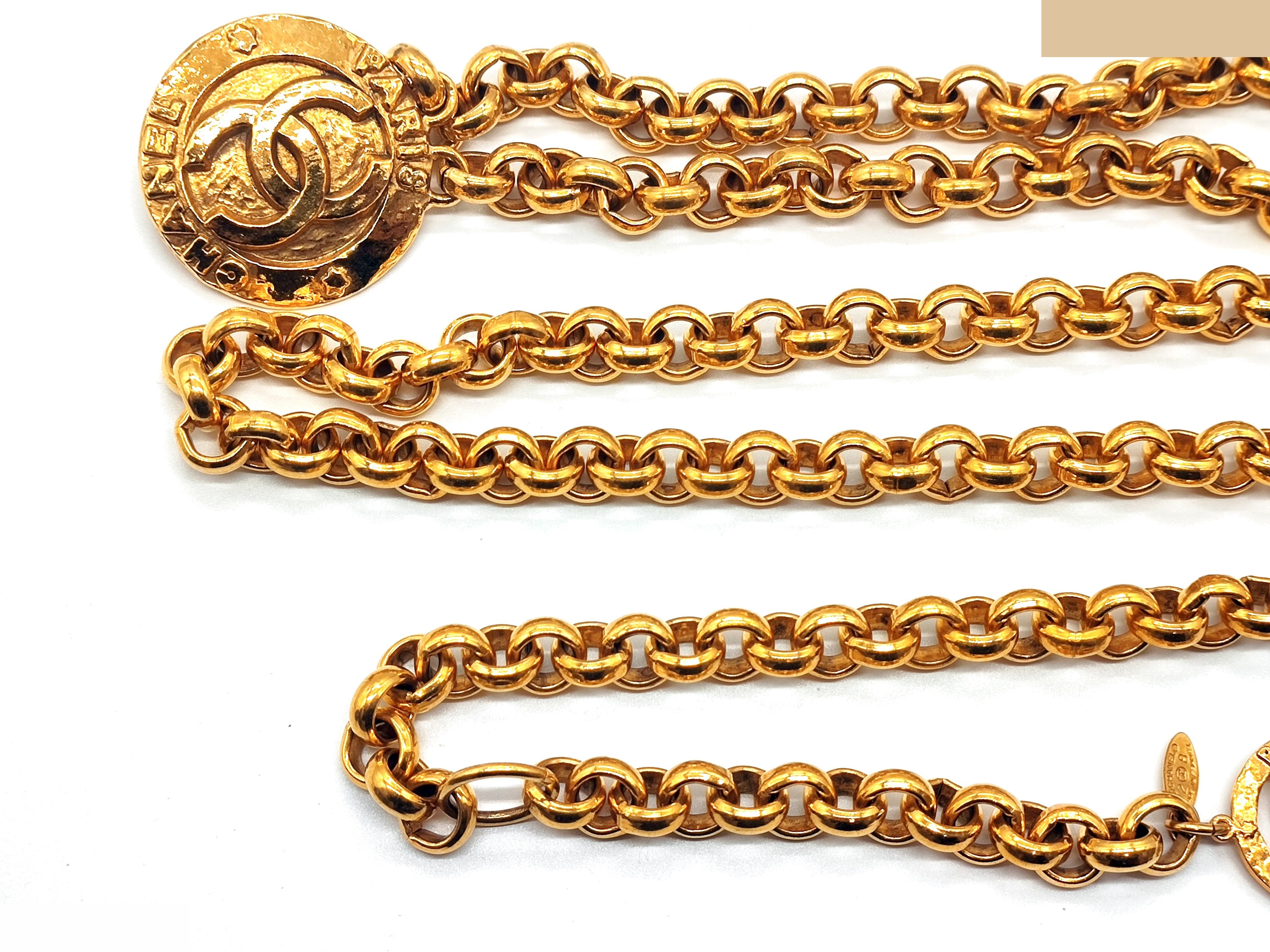 Double Coco Mark Chain Belt, Size 28, Total Length: Approx. 104cm — view 6
