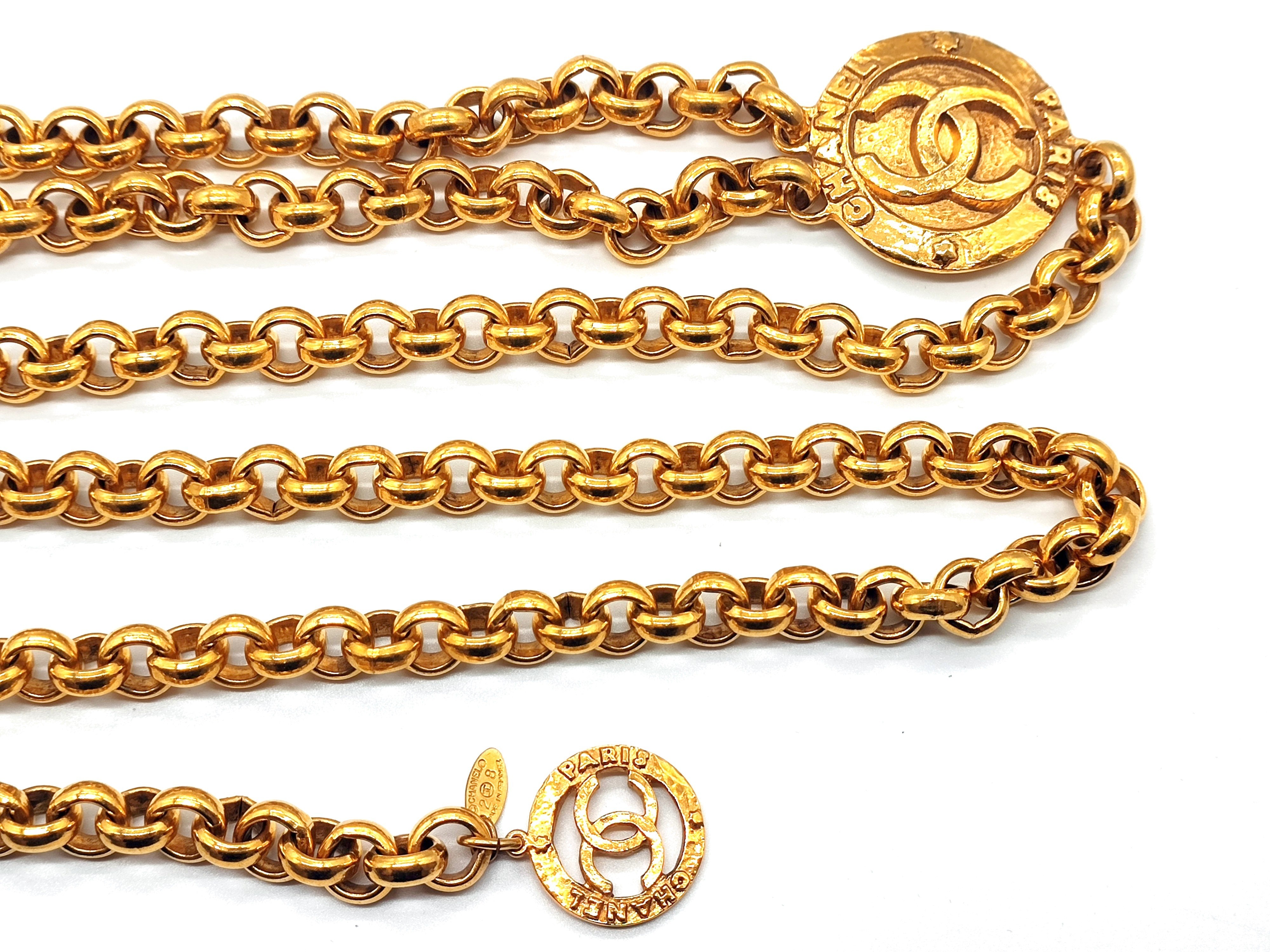 Double Coco Mark Chain Belt, Size 28, Total Length: Approx. 104cm — view 7
