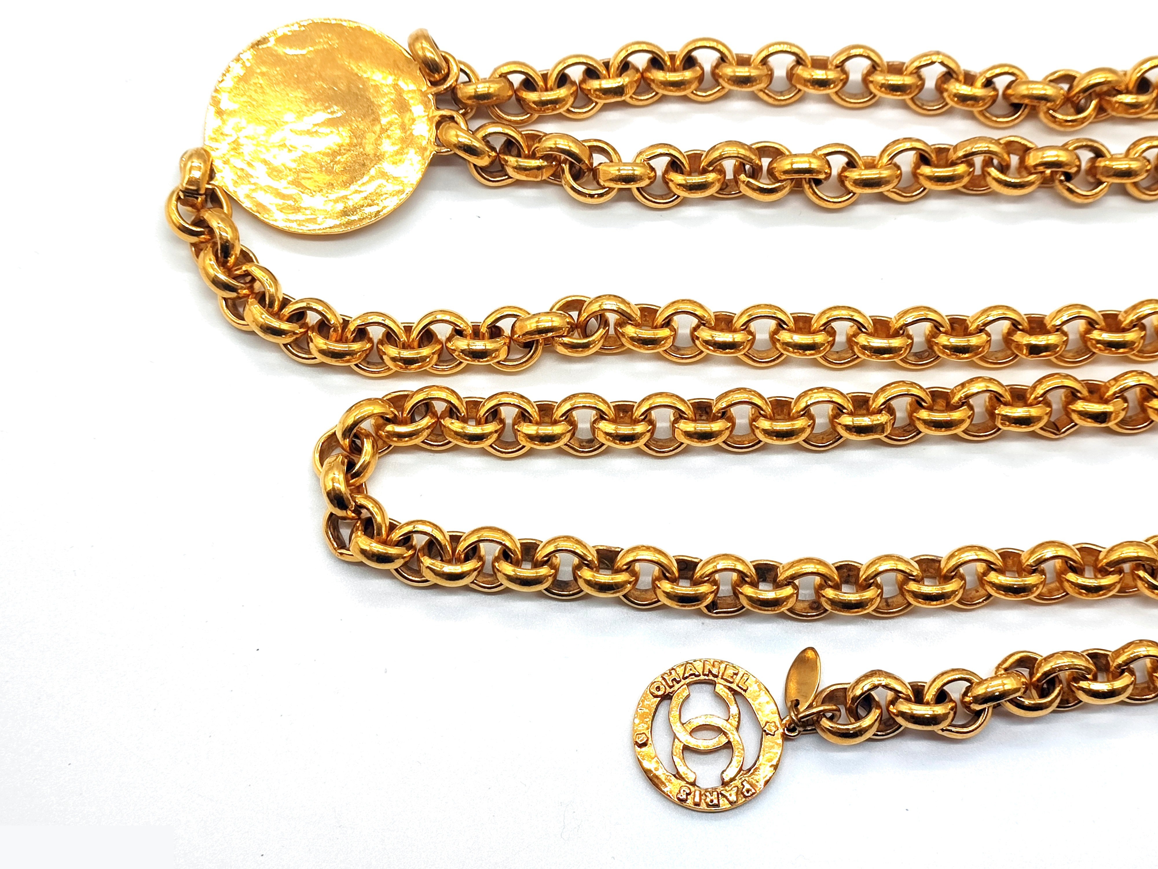 Double Coco Mark Chain Belt, Size 28, Total Length: Approx. 104cm — view 9
